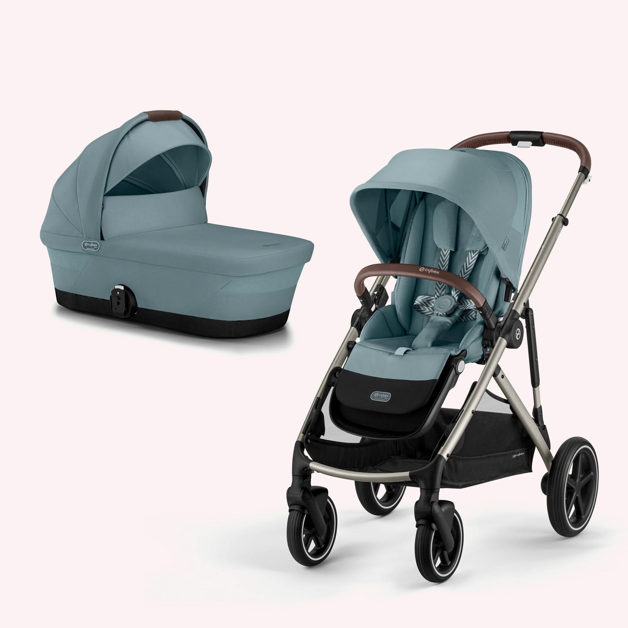 Cybex Gazelle S Pram & Carry Cot Bundle Sky Blue by Cybex the memo