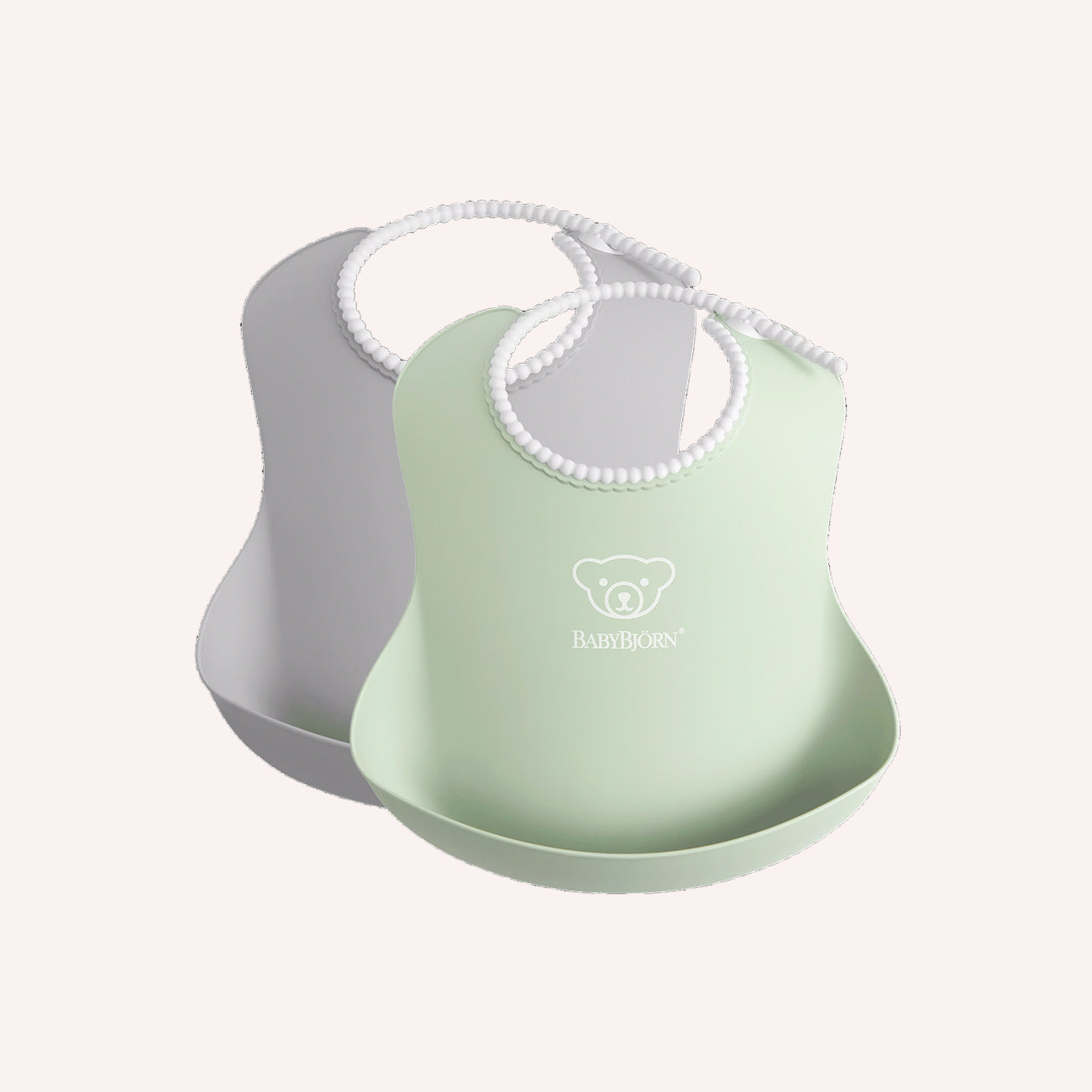 Green and Gray Lining Bib For Babies