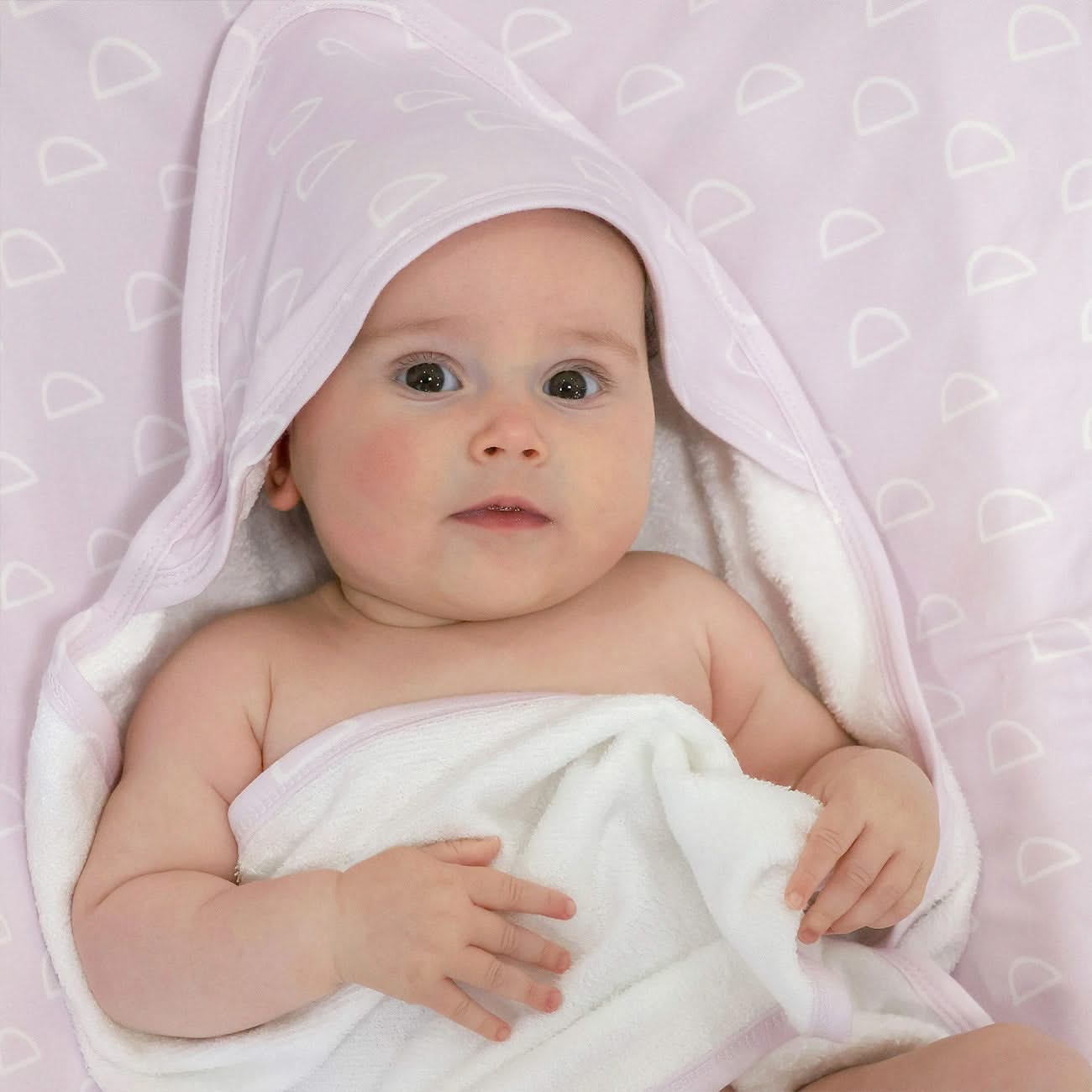 Nordic 2 Pack Hooded Towel - Peach Lilac