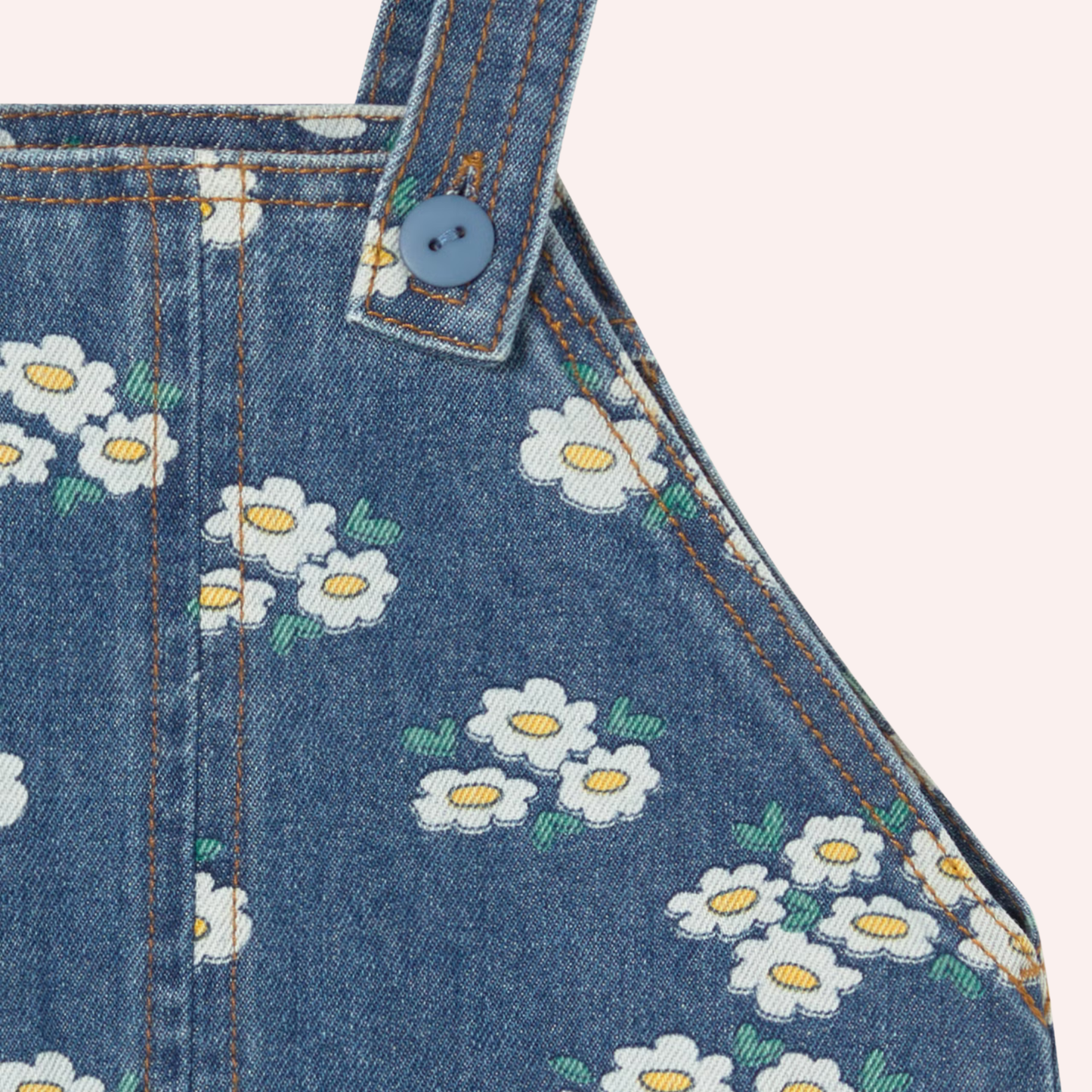 Denim Short Dungaree - Blossoms