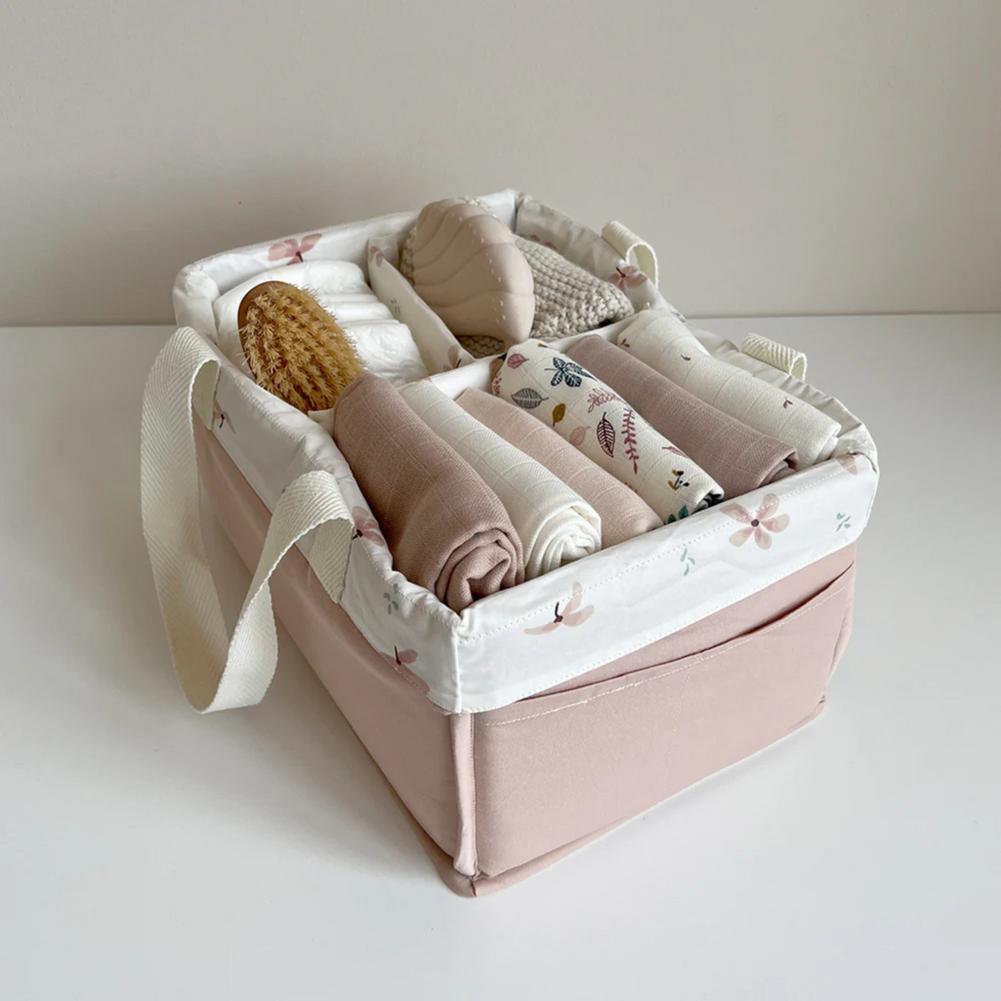 Diaper Caddy - Windflower Creme