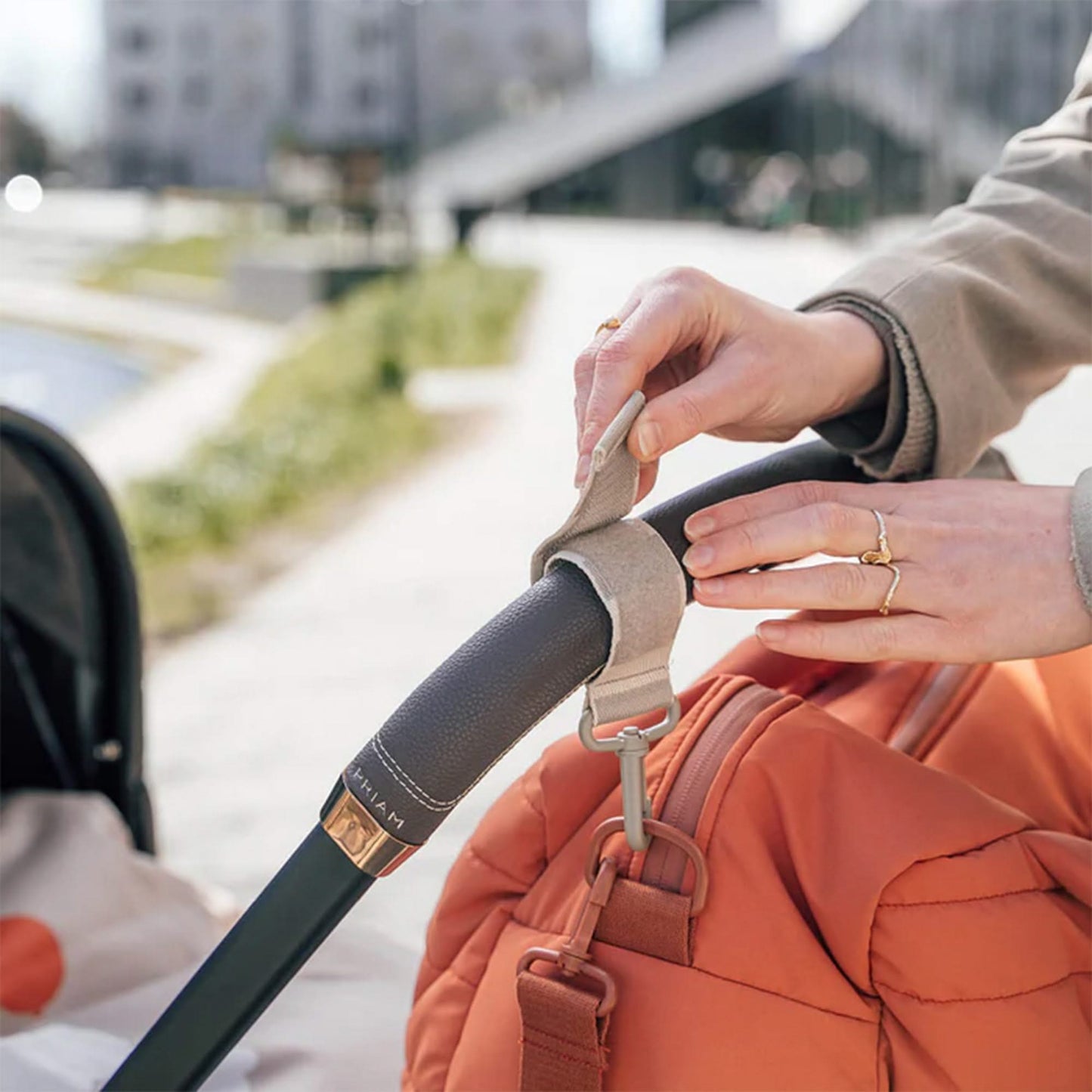 Quilted Changing Bag - Papaya
