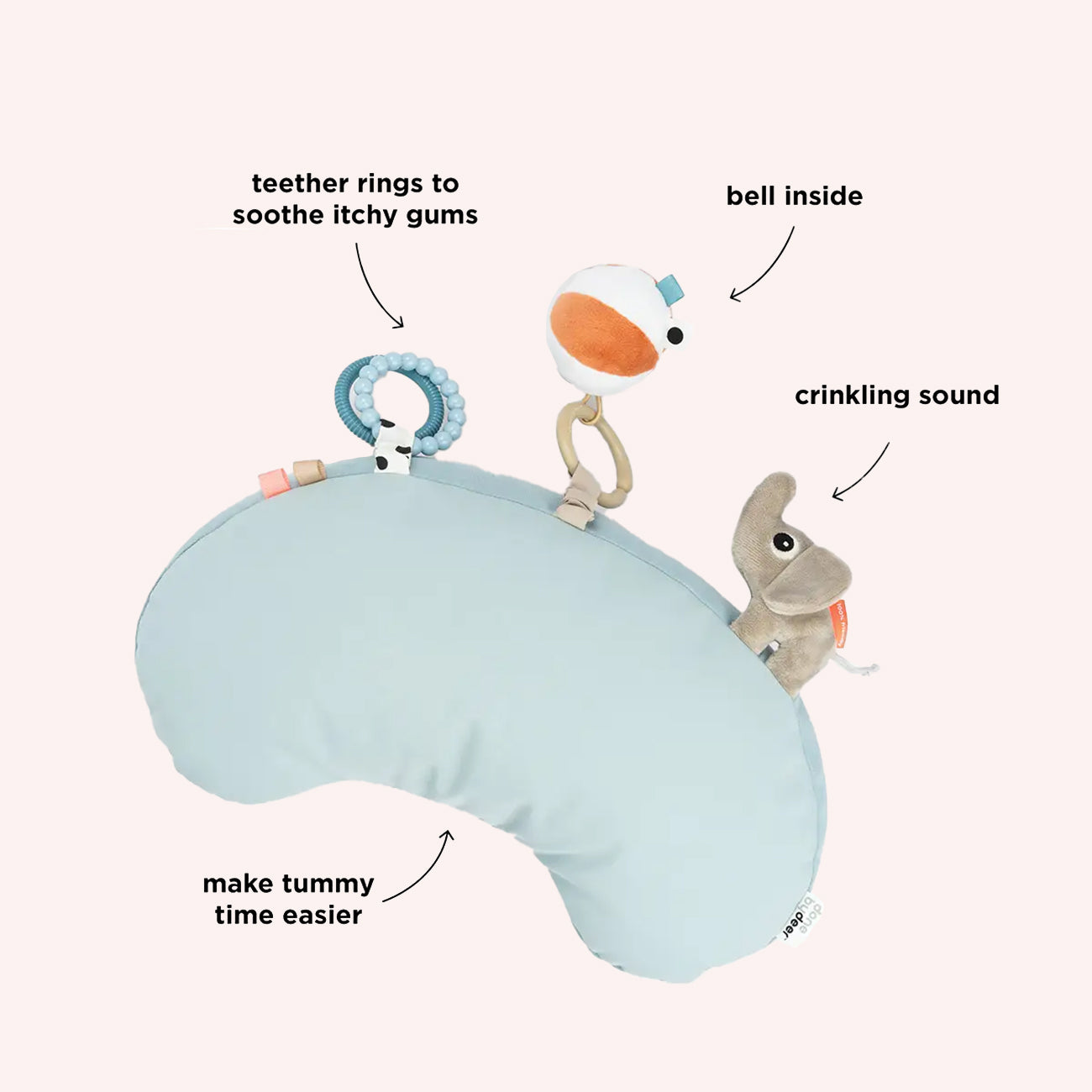 Tummy Time Activity Pillow - Playground Blue