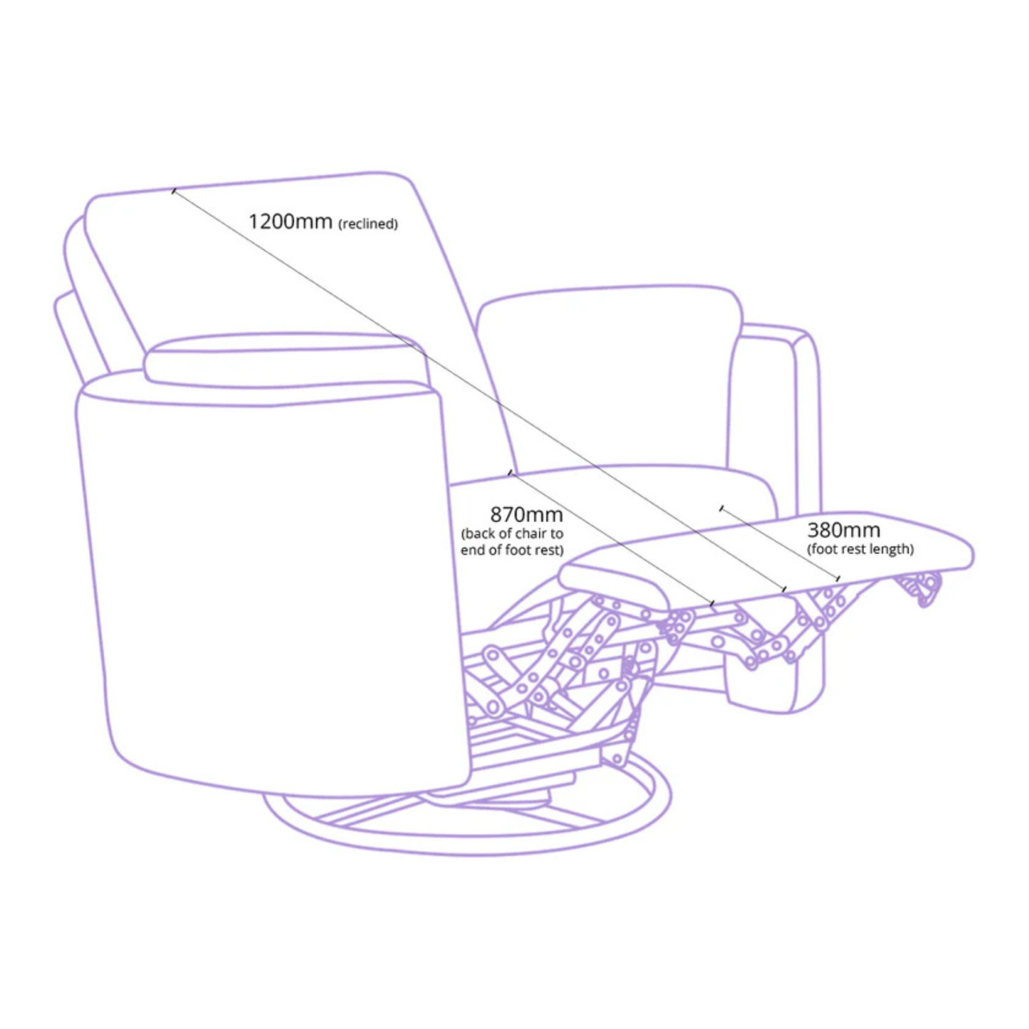 Fluff Mumma Glider Recliner Arm Chair - Forest