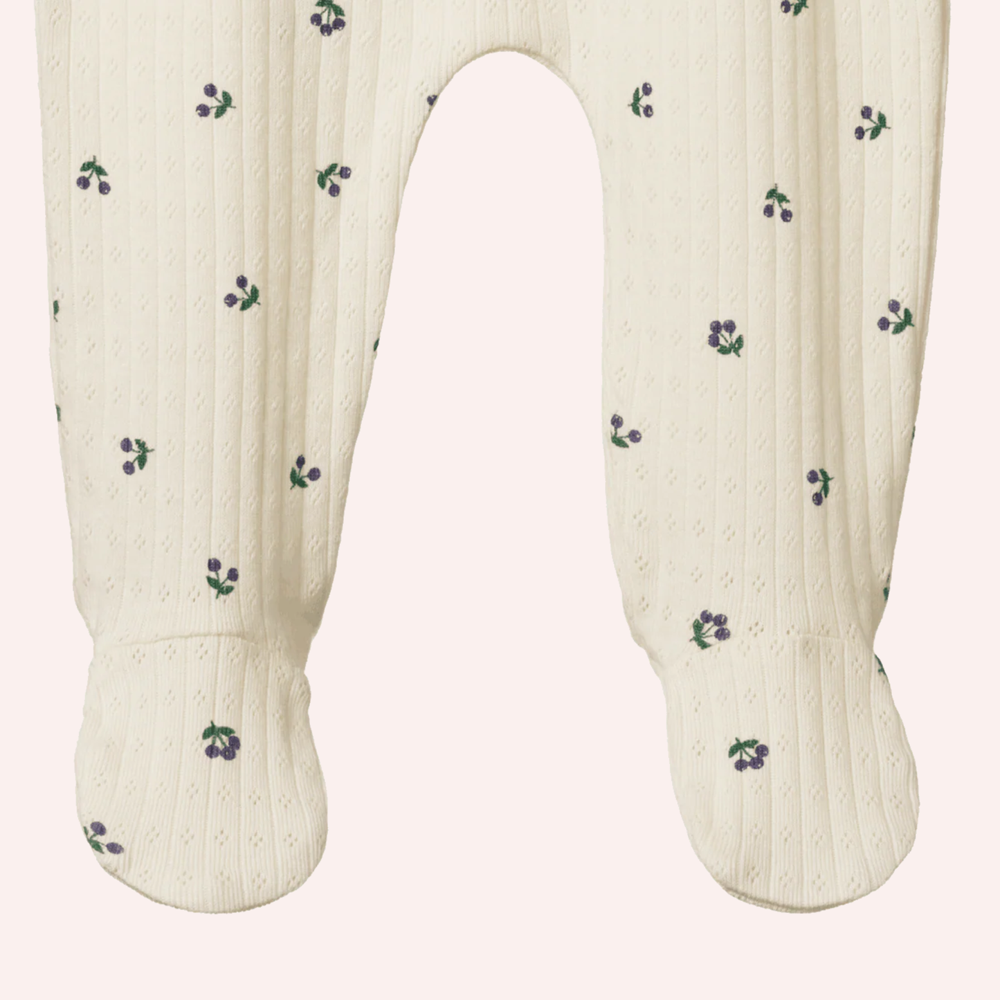 Footed Rompers Pointelle - Winter Berry Print