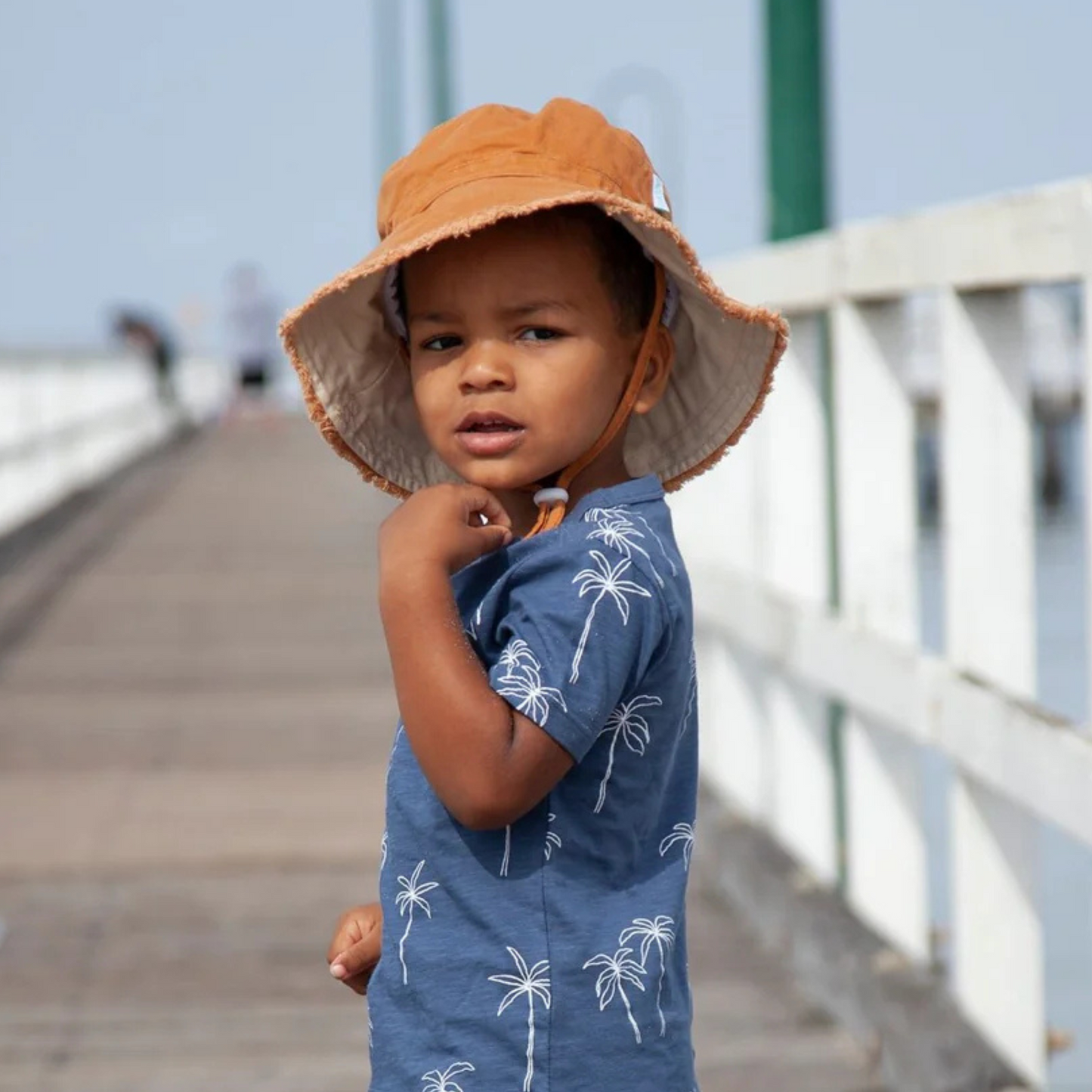 Frayed Bucket Hat - Chestnut