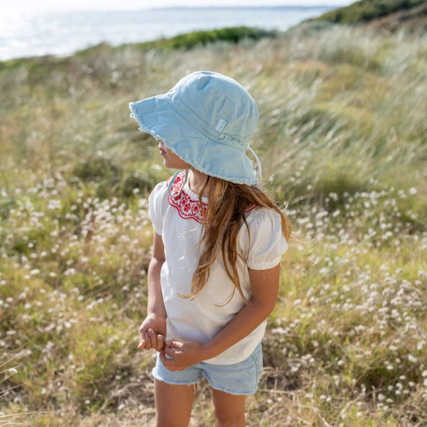 Frayed Bucket Hat - Seafoam