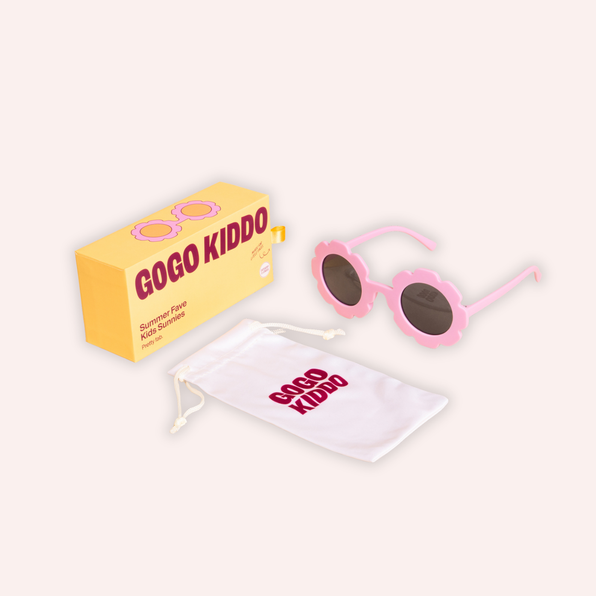 Summer Fave Kids Sunnies - Dusty Lilac Scallop