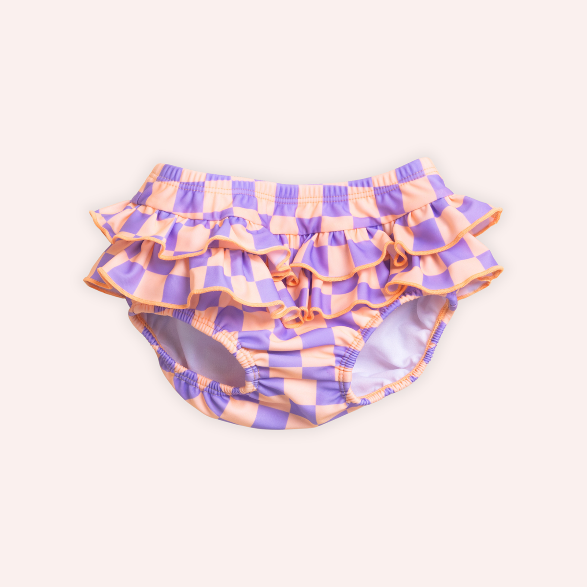 Summer Fave Reusable Swim Nappy - Peach Check
