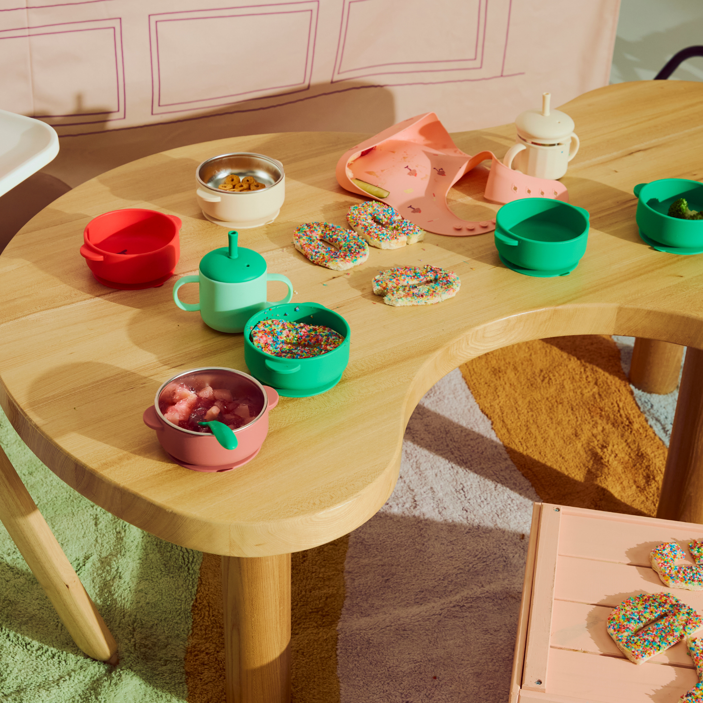 Fun Firsts Silicone Suction Bowl - Broc Rock Green