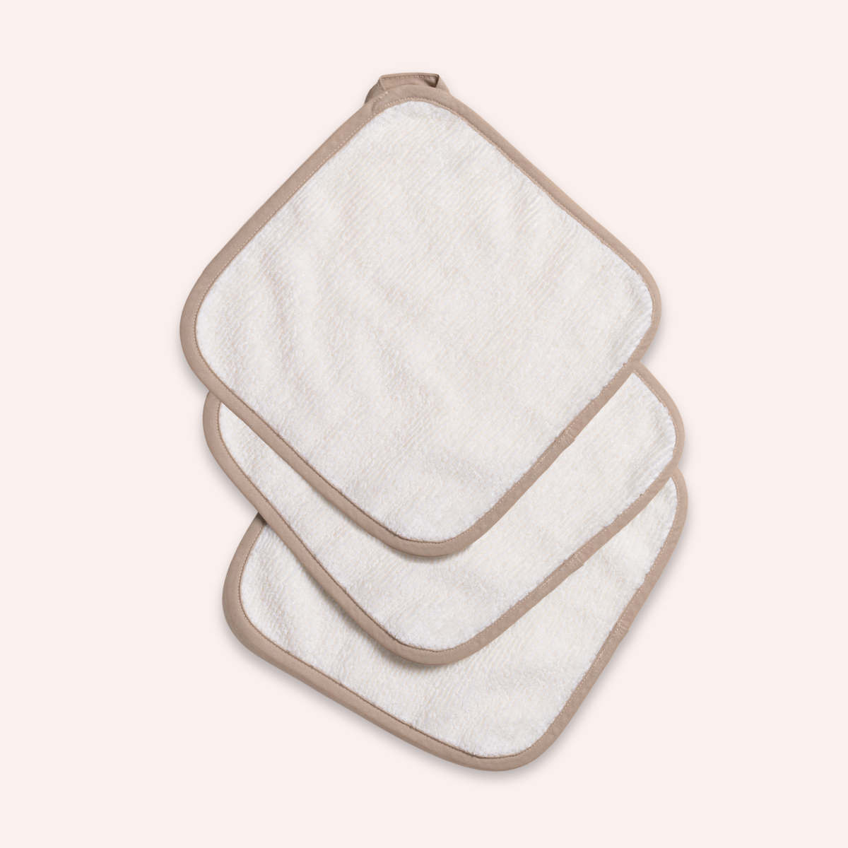 Super Soft Face Cloth Trio - Ivory/Natural