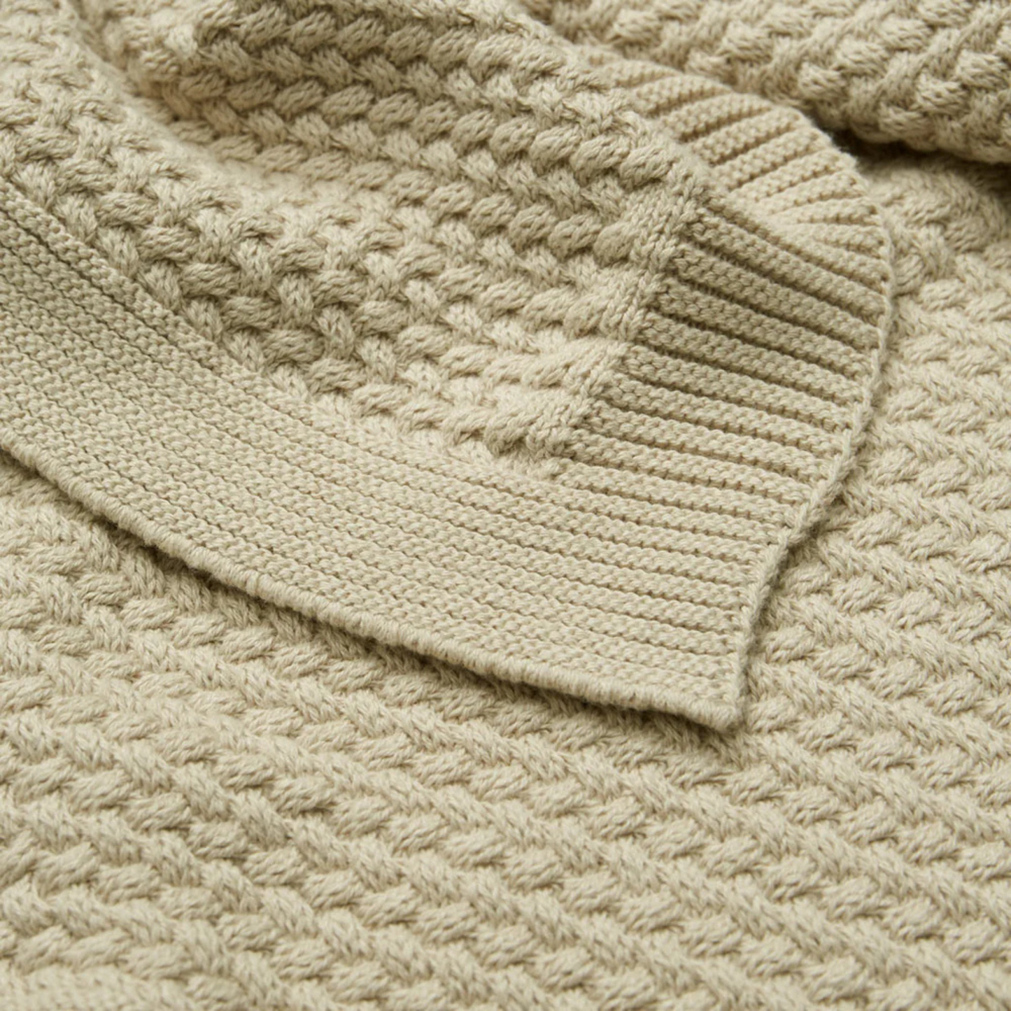 Harper Baby Knit Throw - Latte