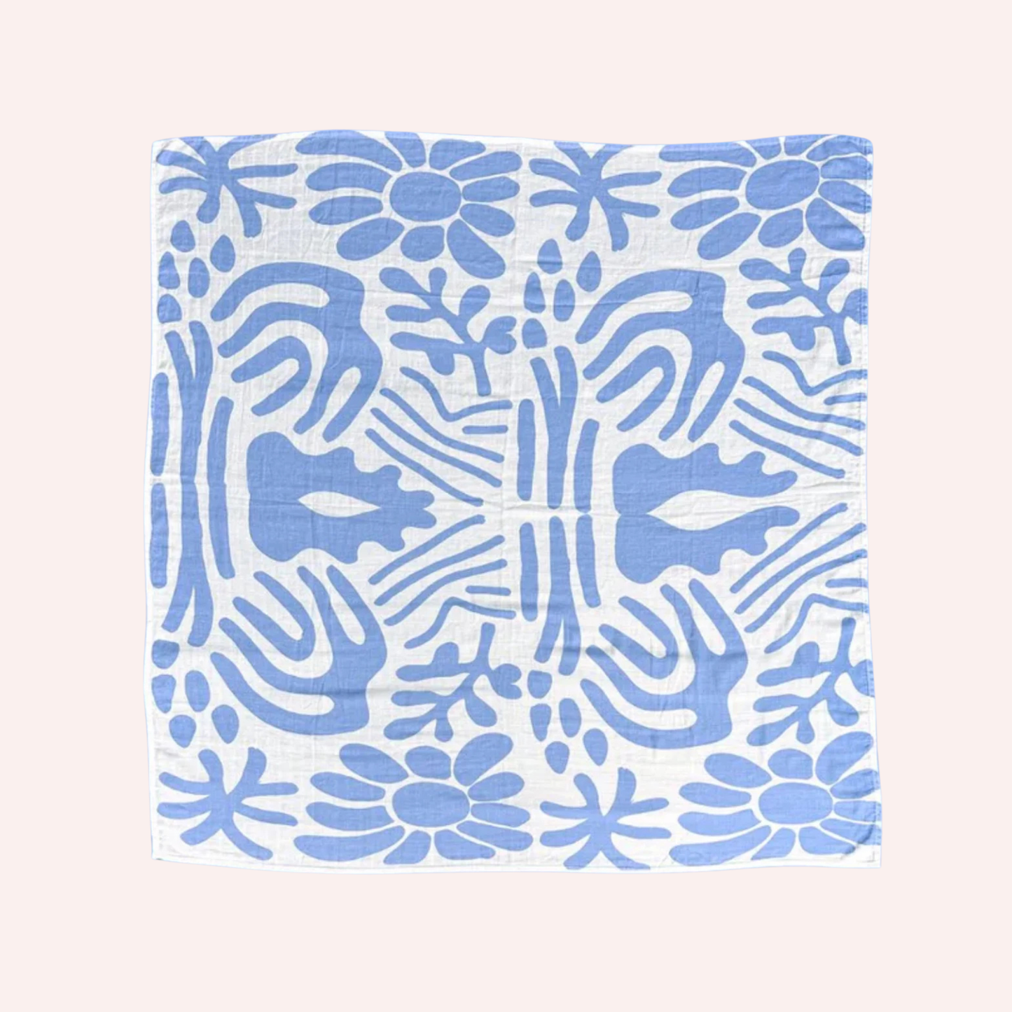 Holiday Organic Baby Swaddle - Golden Blue