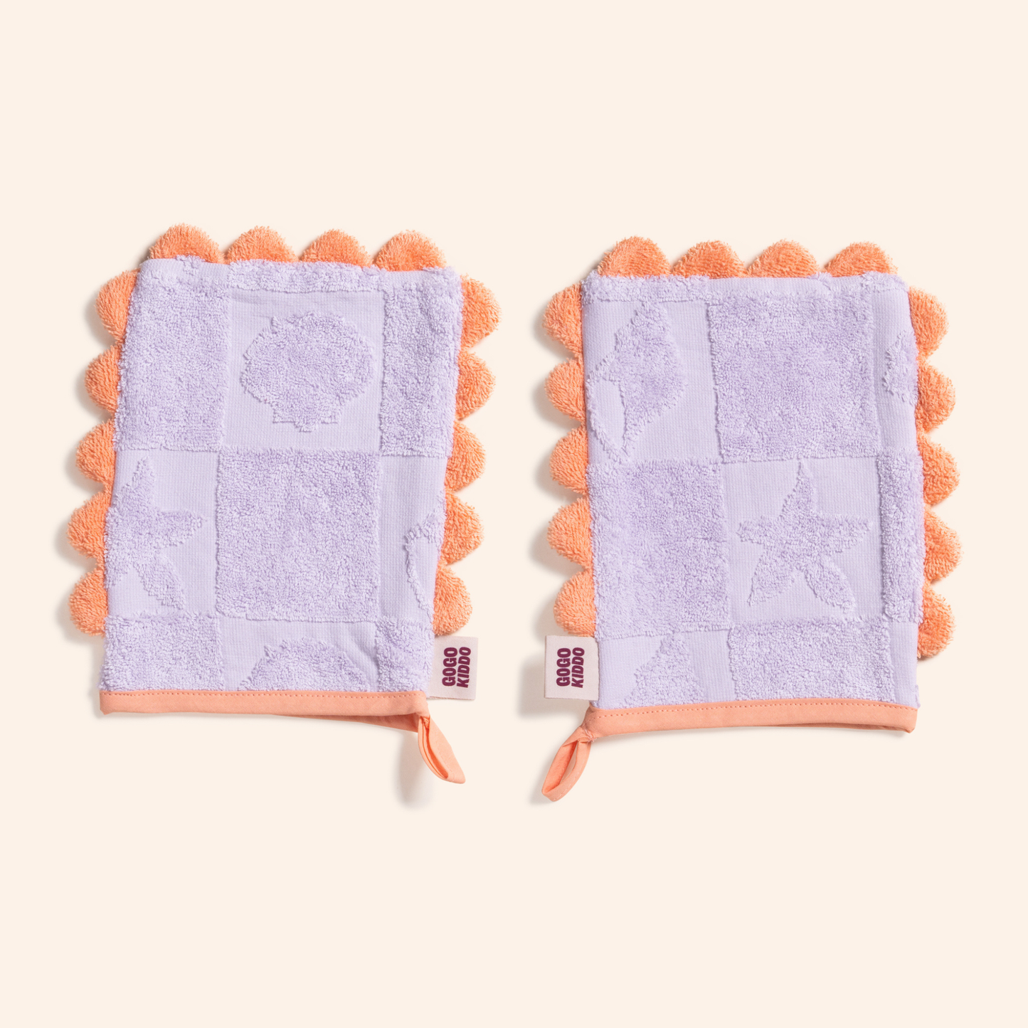 Super Soft Hooded Bath Towel and Wash Mitt Duo - Shell Lilac