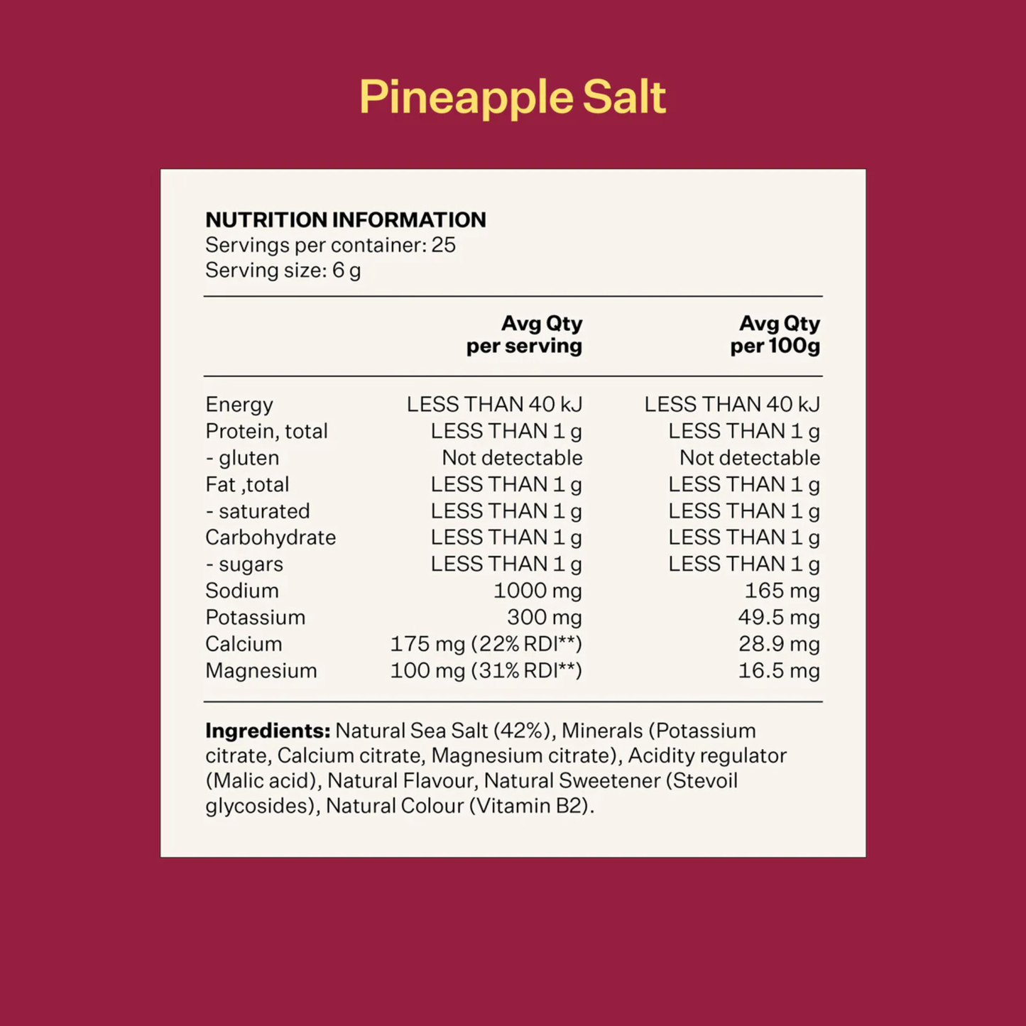 Hydrate Electrolytes - Pineapple Salt