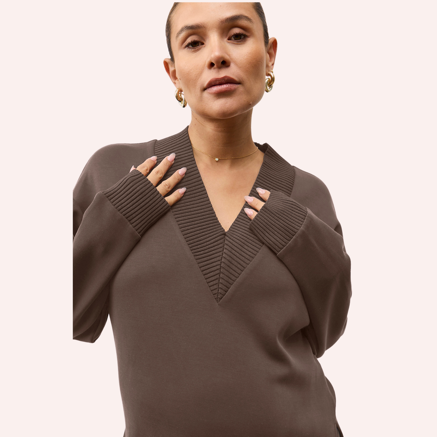 Lucia Lounge Top - Truffle