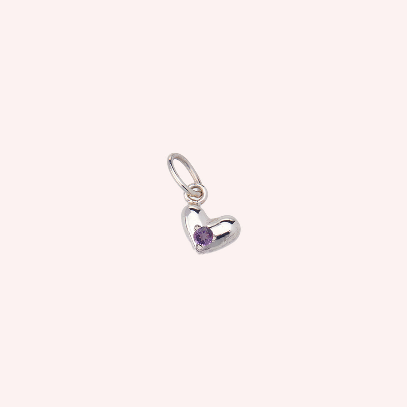 Mini Heart Pendant - White Gold