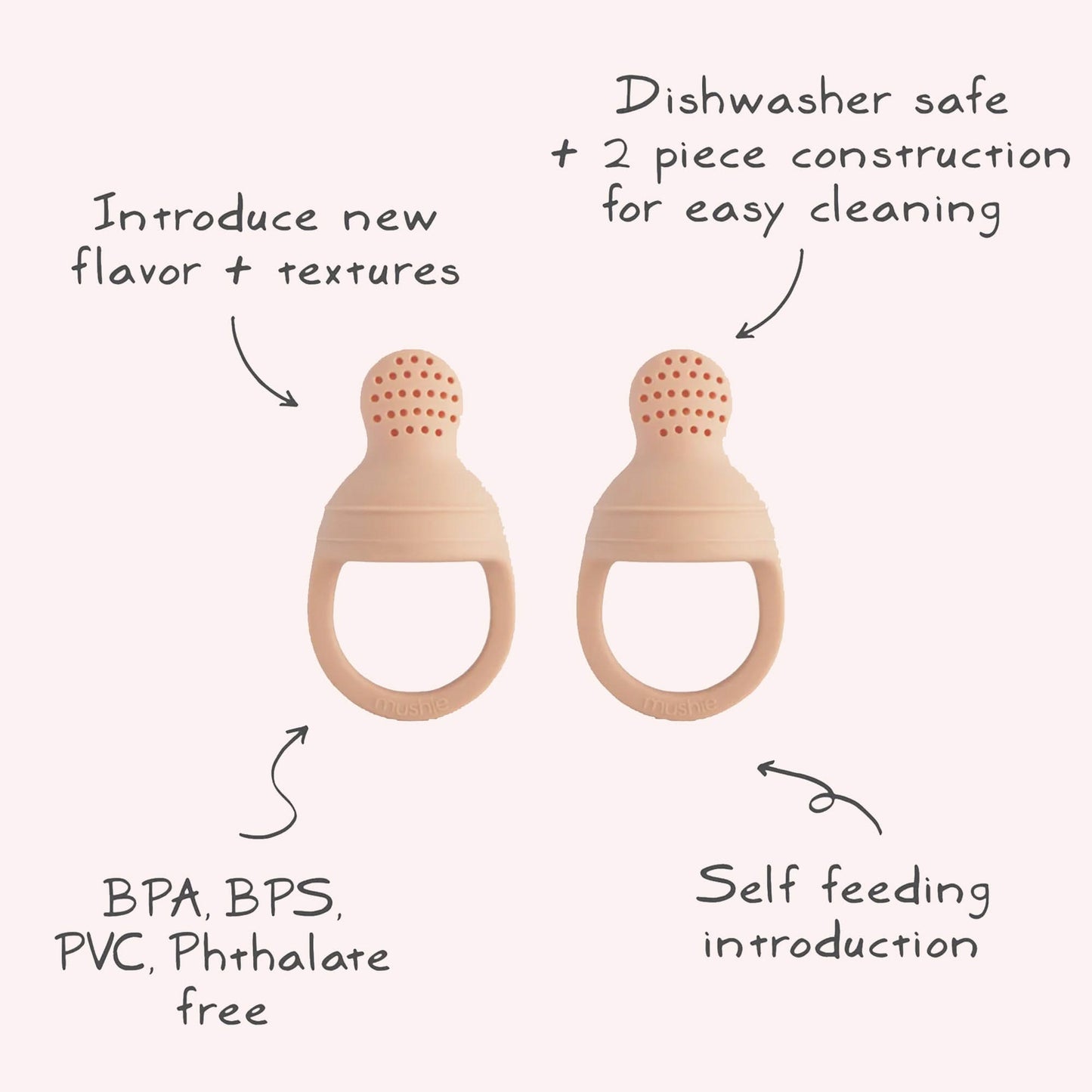 Mushie Fresh Food Feeder - Cambridge Blue 2pk