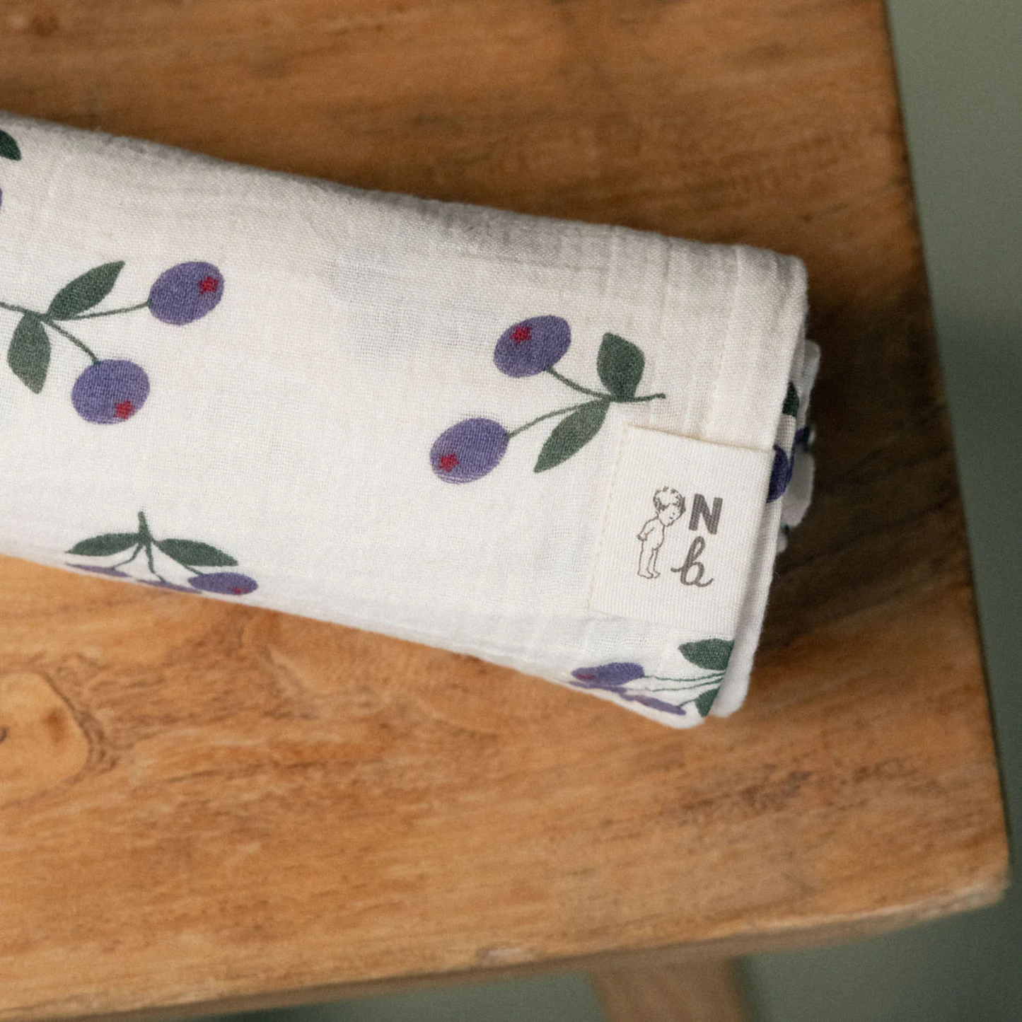 Muslin Wrap - Winter Berry Natural Print