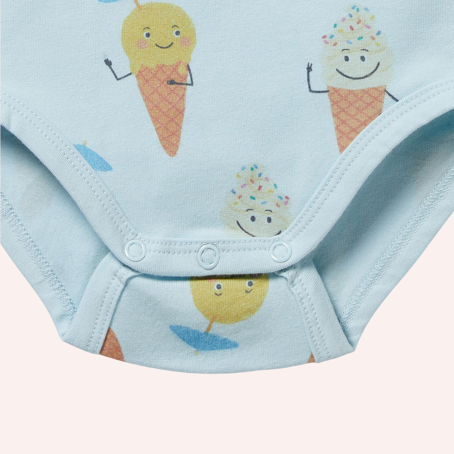 Organic Henley Bodysuit - Frosty Friends