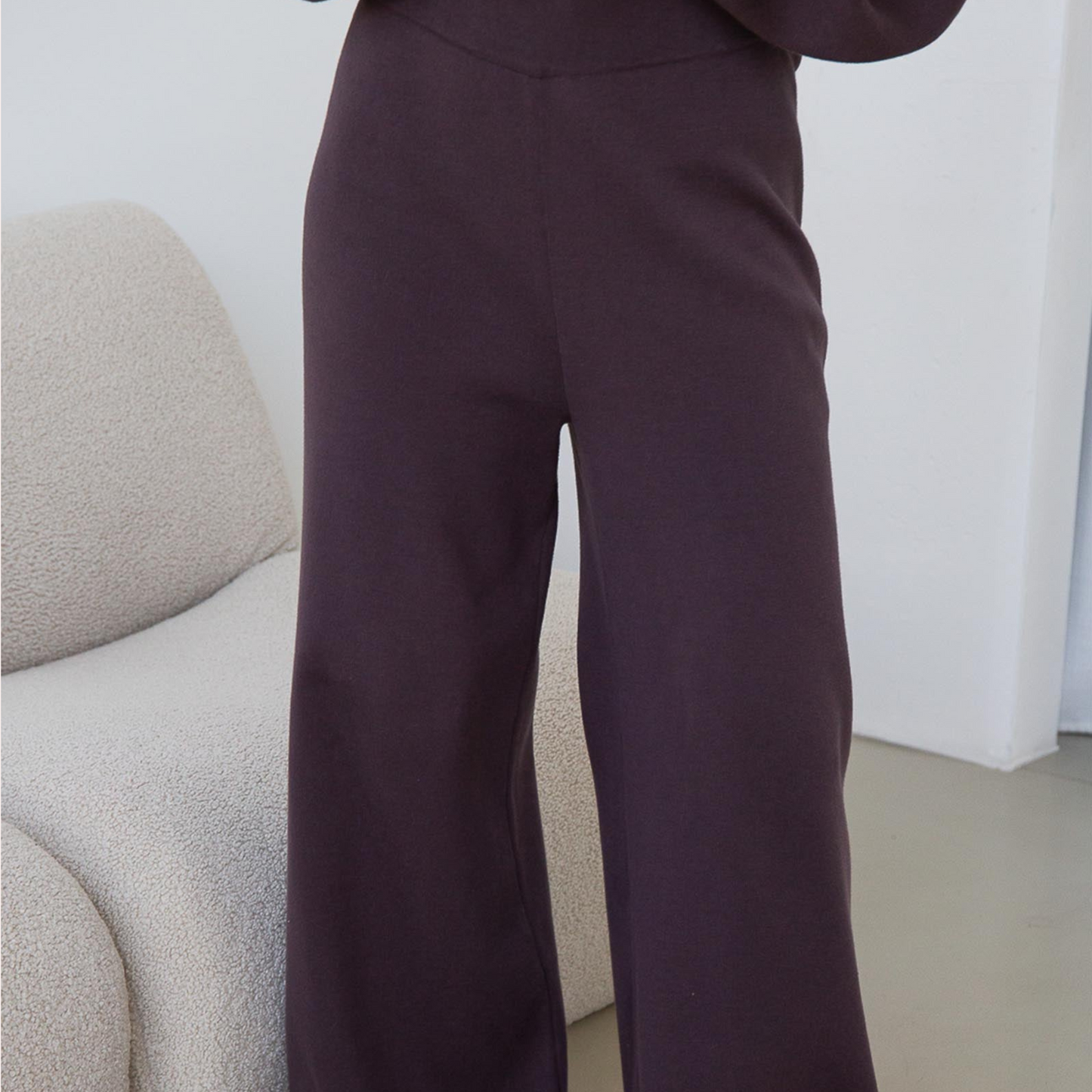 Organic Cotton Knit Pant Chocolate