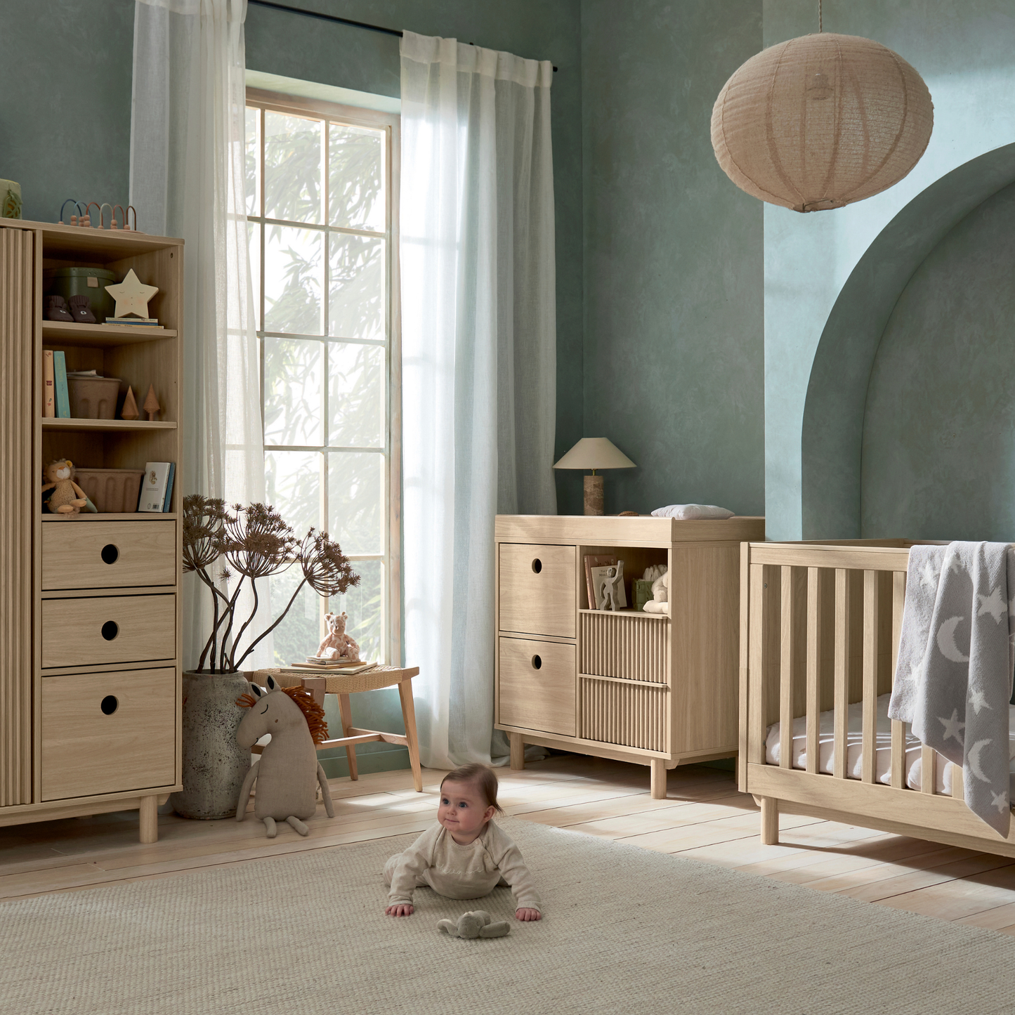 Oska Dresser/Changetable Narrow - Light Oak