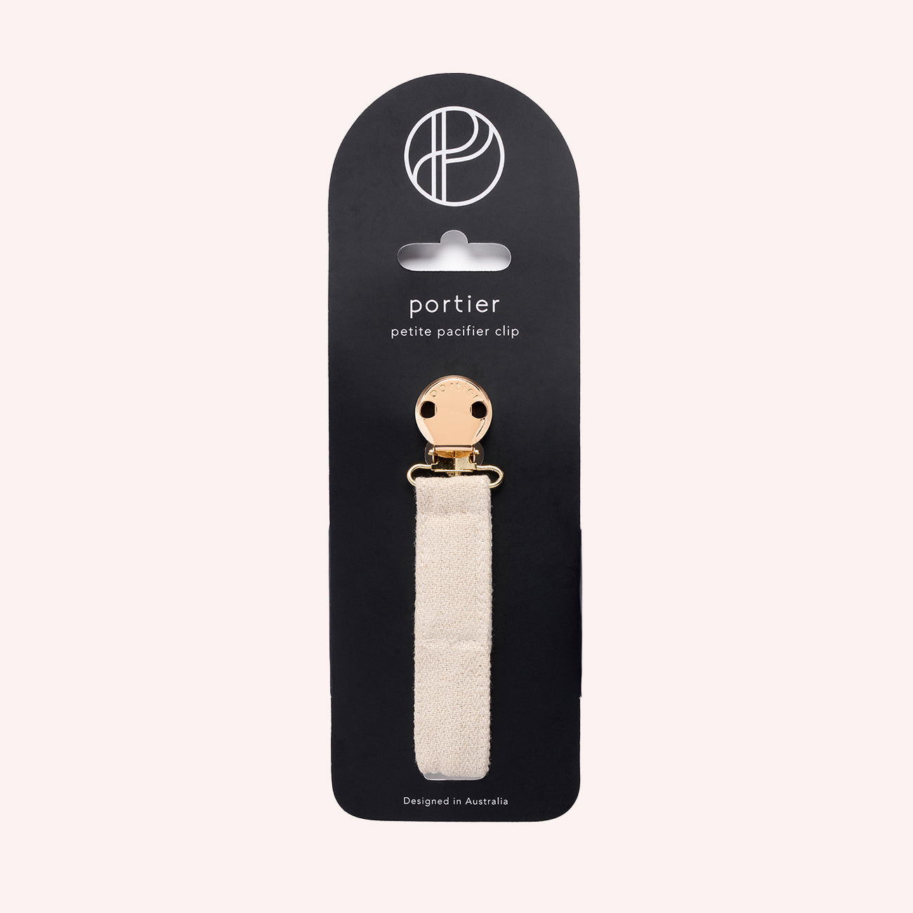 Petite Pacifier Clip - Ecru