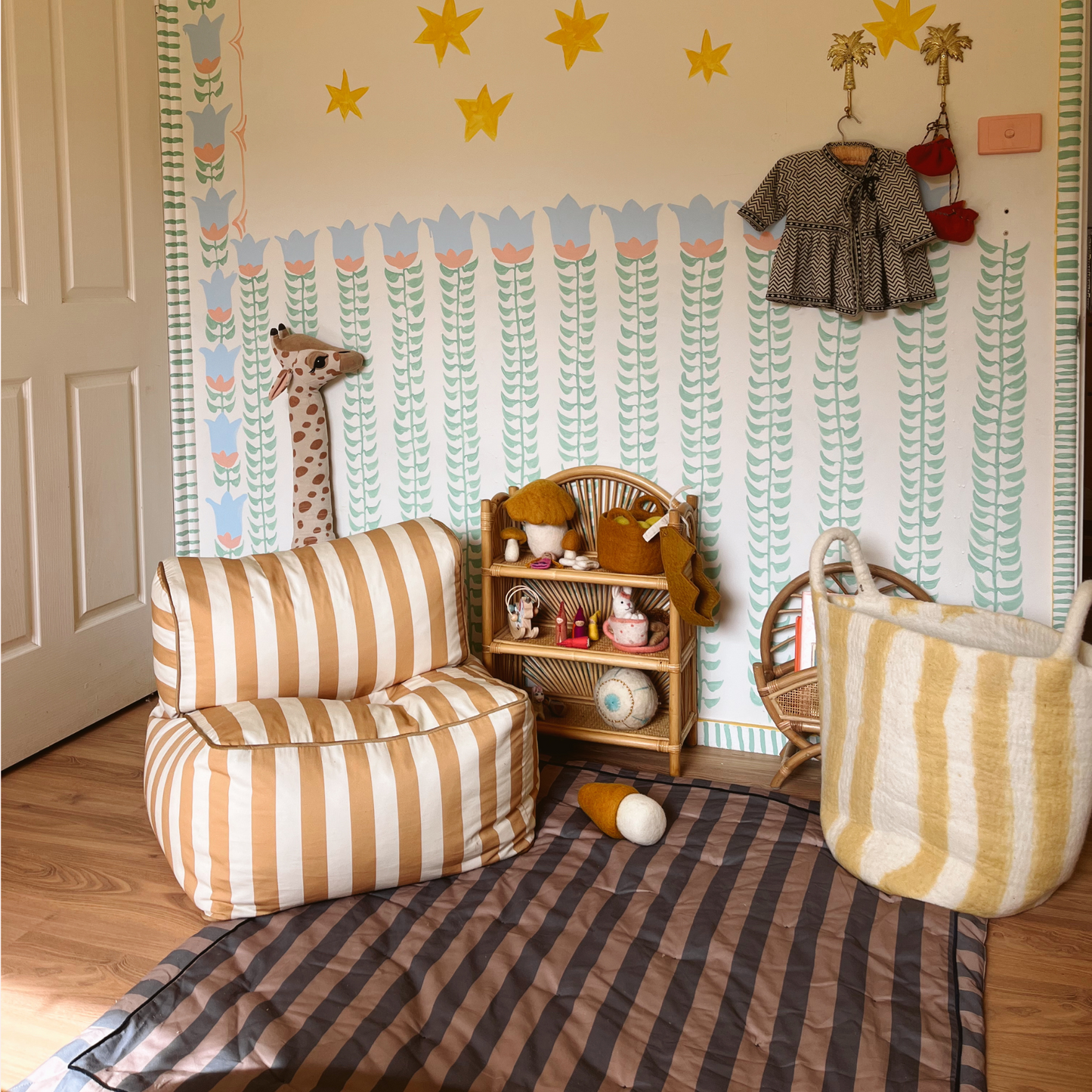 Striped Play Mat - Eggplant