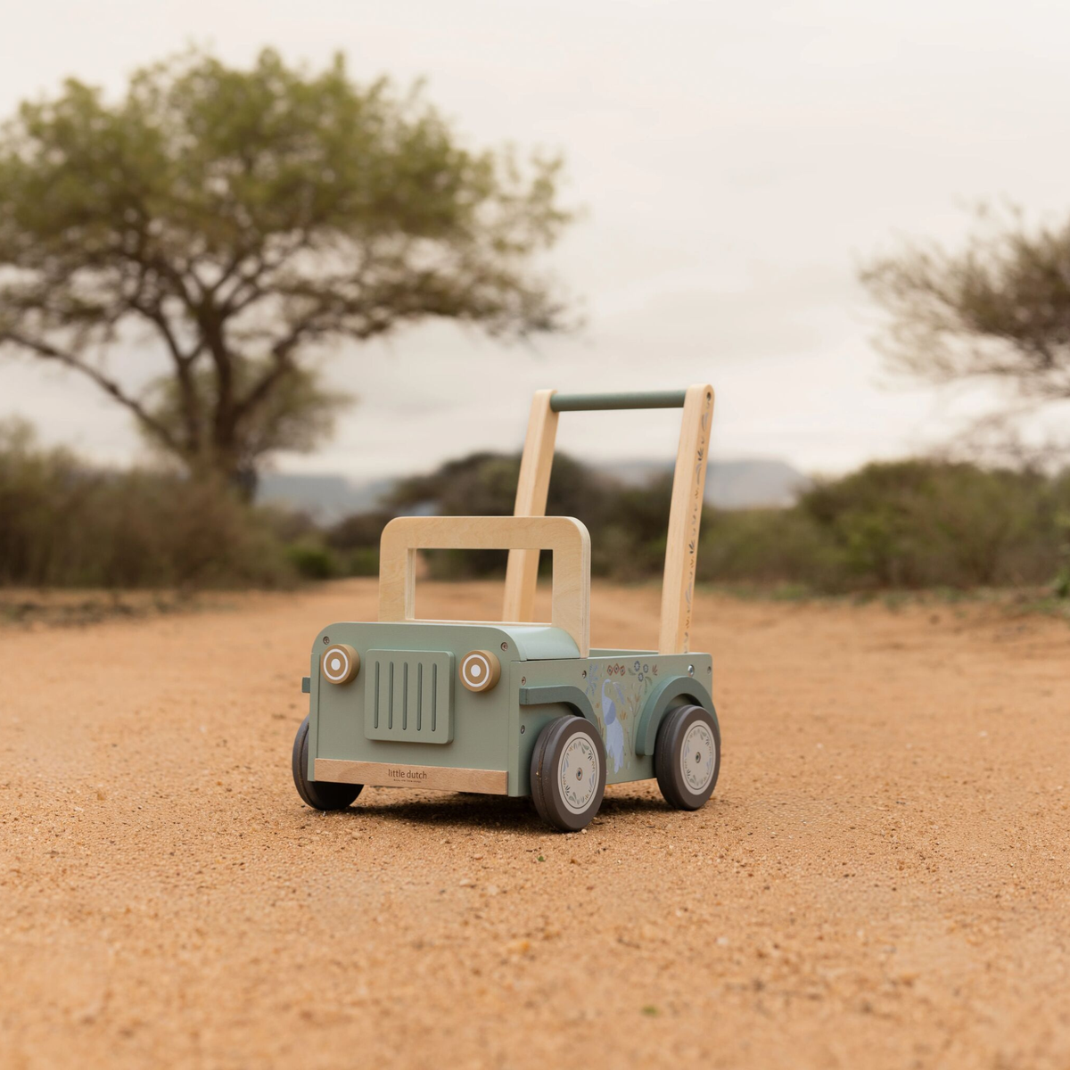 Wooden Push Safari Car - Safari Friends