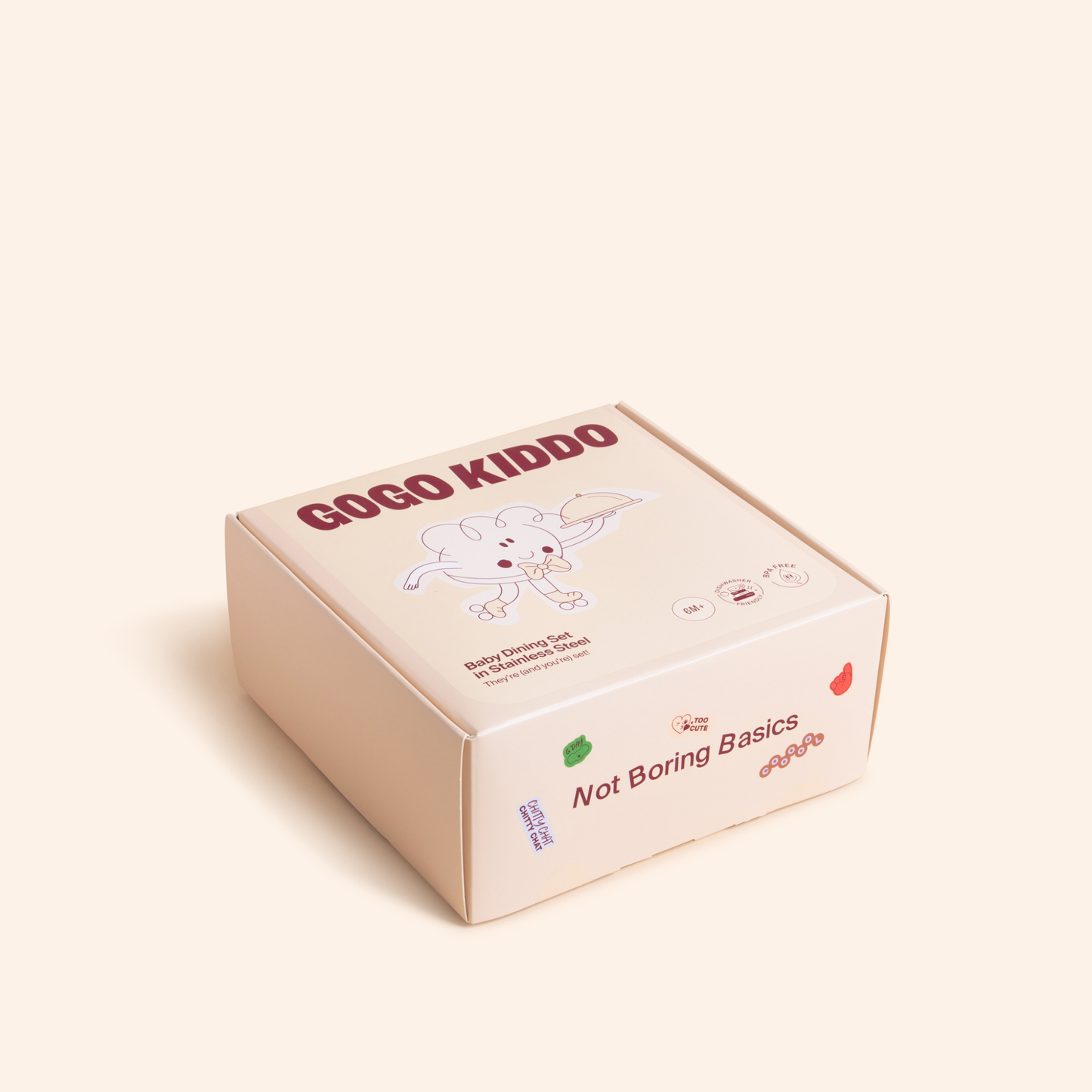 Fun Firsts Stainless Steel Feeding Set - Ivory