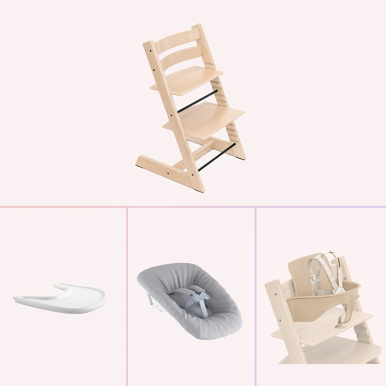 Stokke Tripp Trapp Newborn to Solids Highchair Bundle