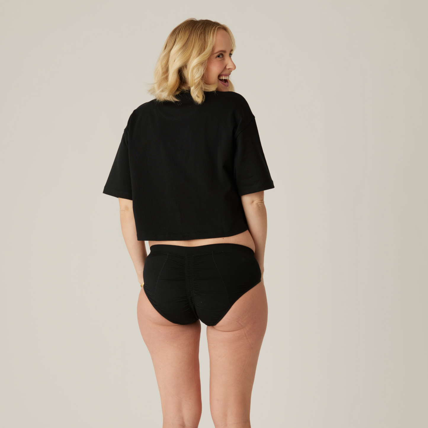 The Uplift Pelvic Support Brief - Black/Black