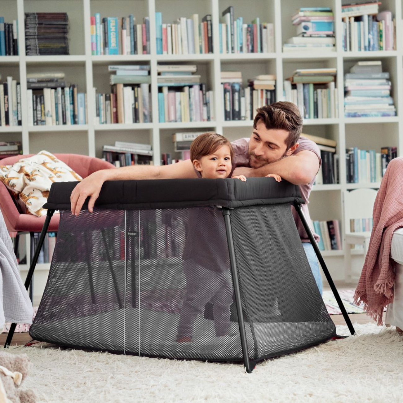 Travel Portable Cot - Black Mesh