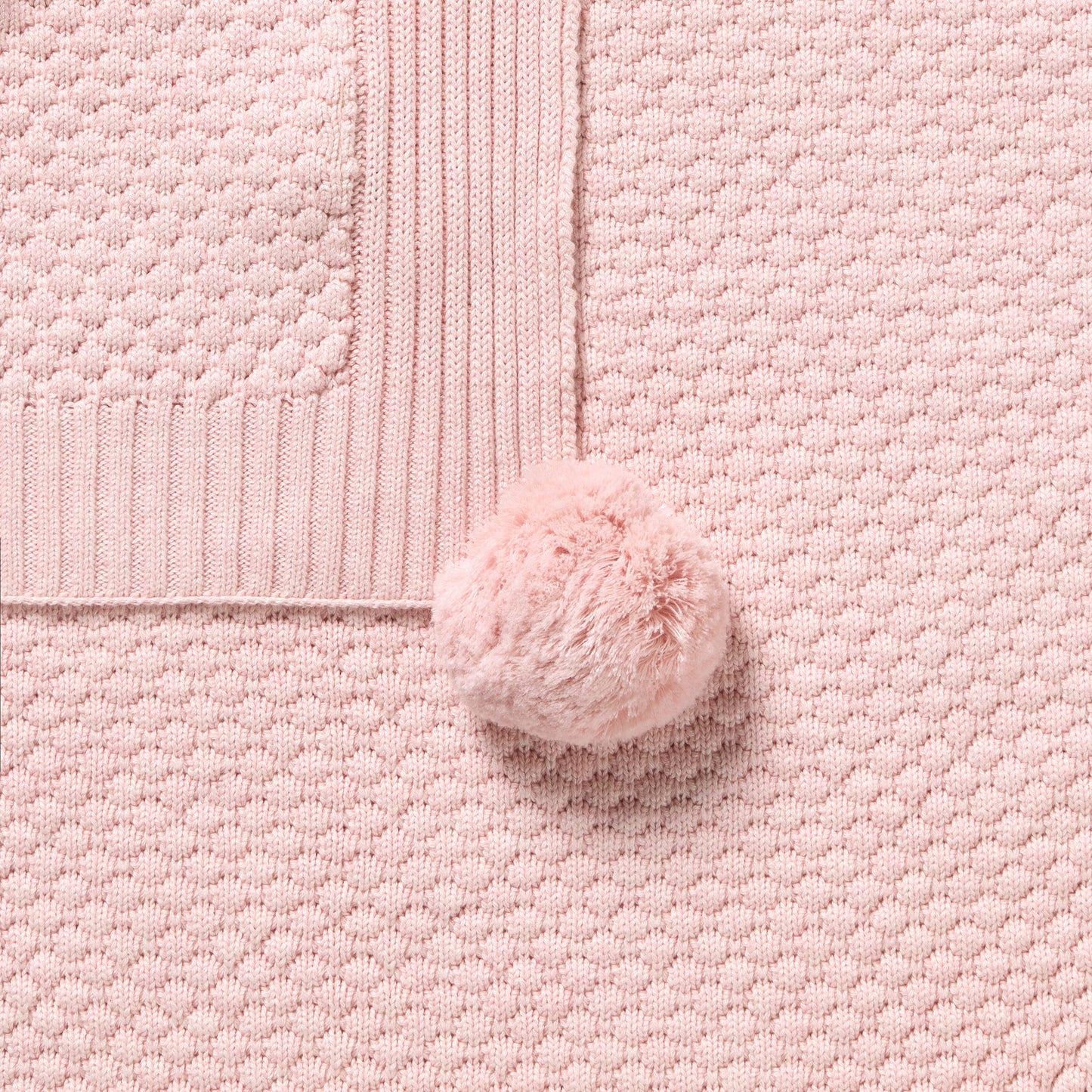Organic Knitted Bubble Blanket - Marshmellow