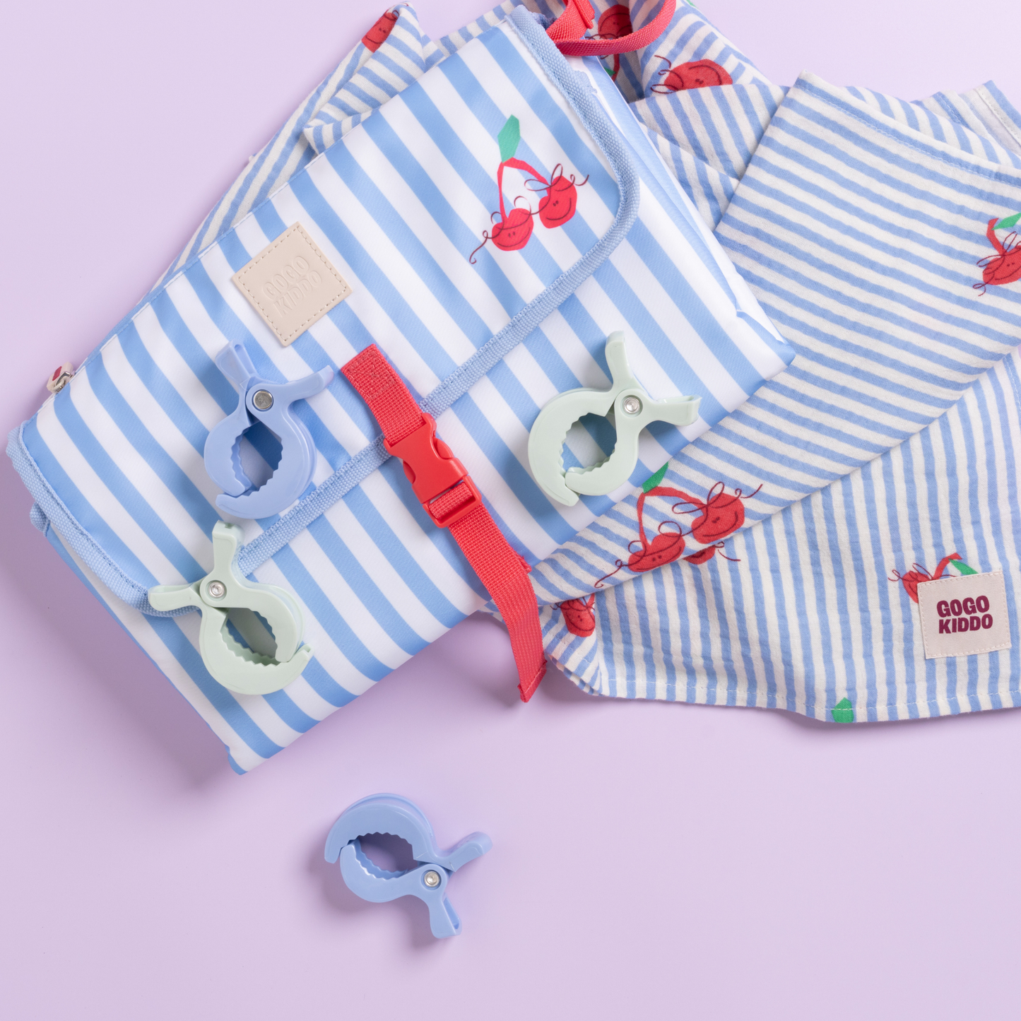 Light and Breathable Muslin Swaddle Duo - Cherry Chic