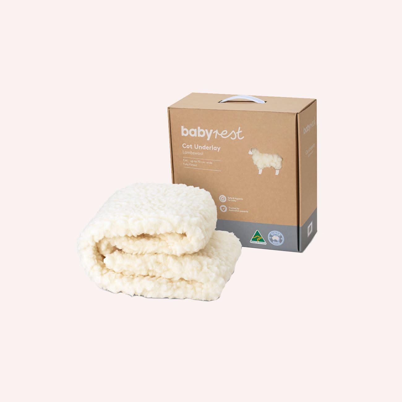 Lambswool Portacot Underlay by Babyrest the memo The Memo