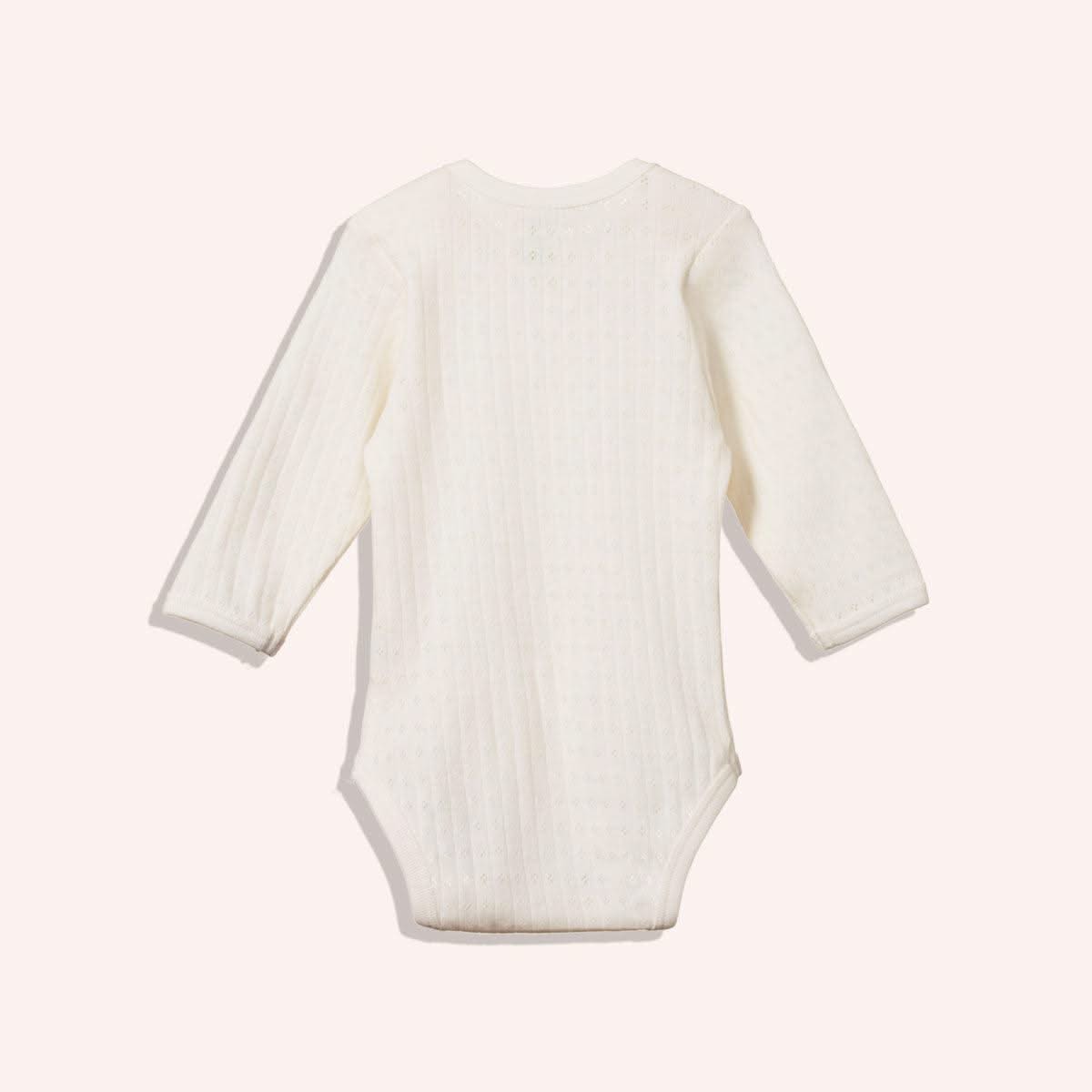 Long Sleeve Bodysuit Pointelle - Natural