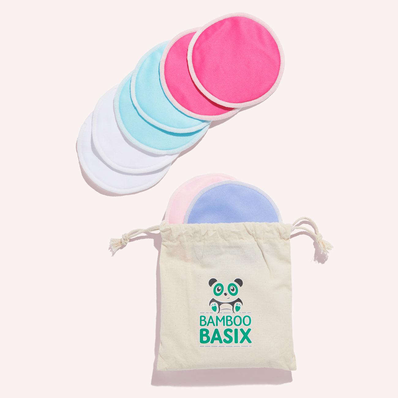 Baby Works Bamboo Reusable Nursing Pads With Wet Bag & Laundry Bag - 8