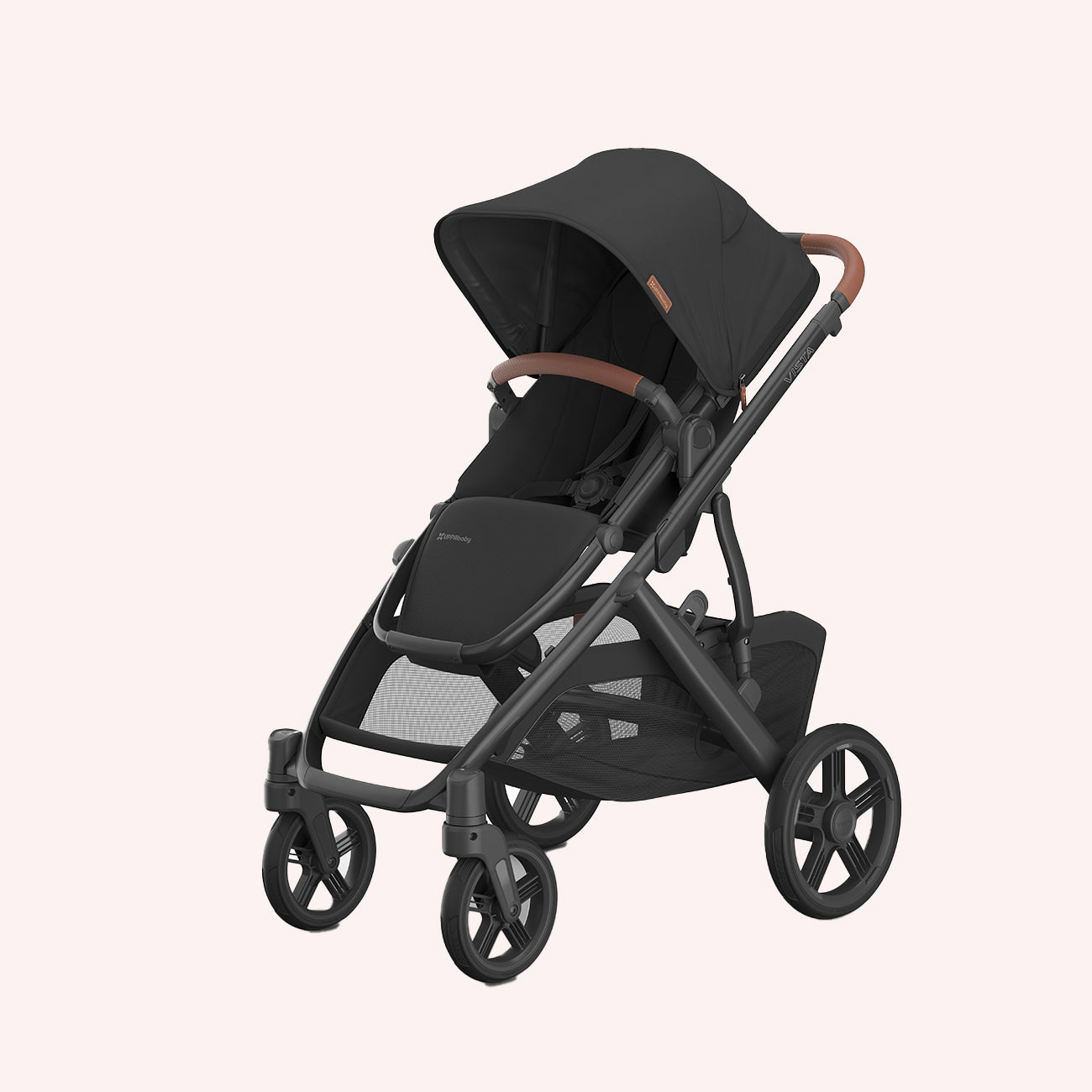 UPPAbaby VISTA V3 Pram with No Bassinet - Charcoal/Saddle (Nori)