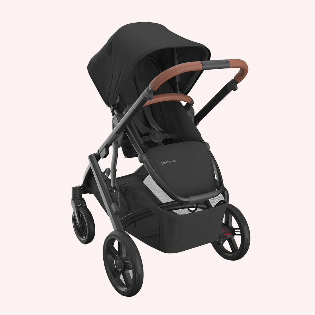 uppababy stroller without bassinet UPPAbaby VISTA V3 Pram - Charcoal/Saddle (Nori) by UPPAbaby