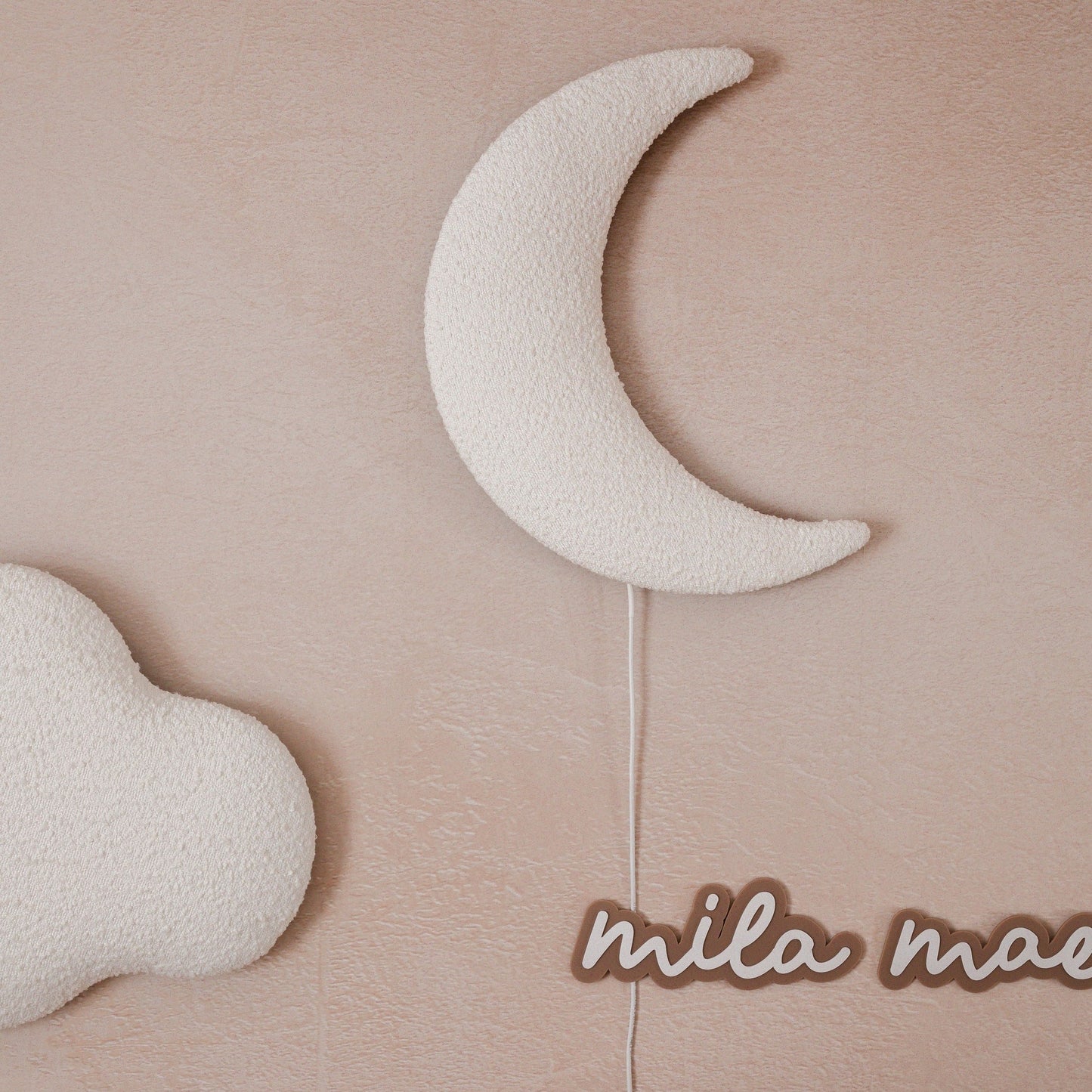 Boucle Crescent Wall Decor