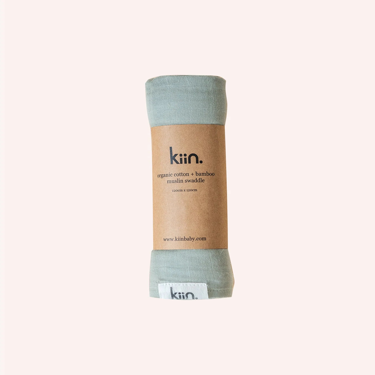 Organic Cotton & Bamboo Muslin Swaddle - Sage