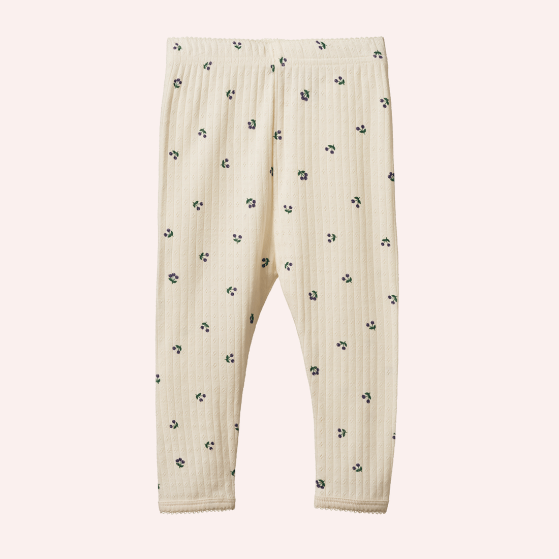 Long Sleeve Pyjamas Set Pointelle - Winter Berry Print