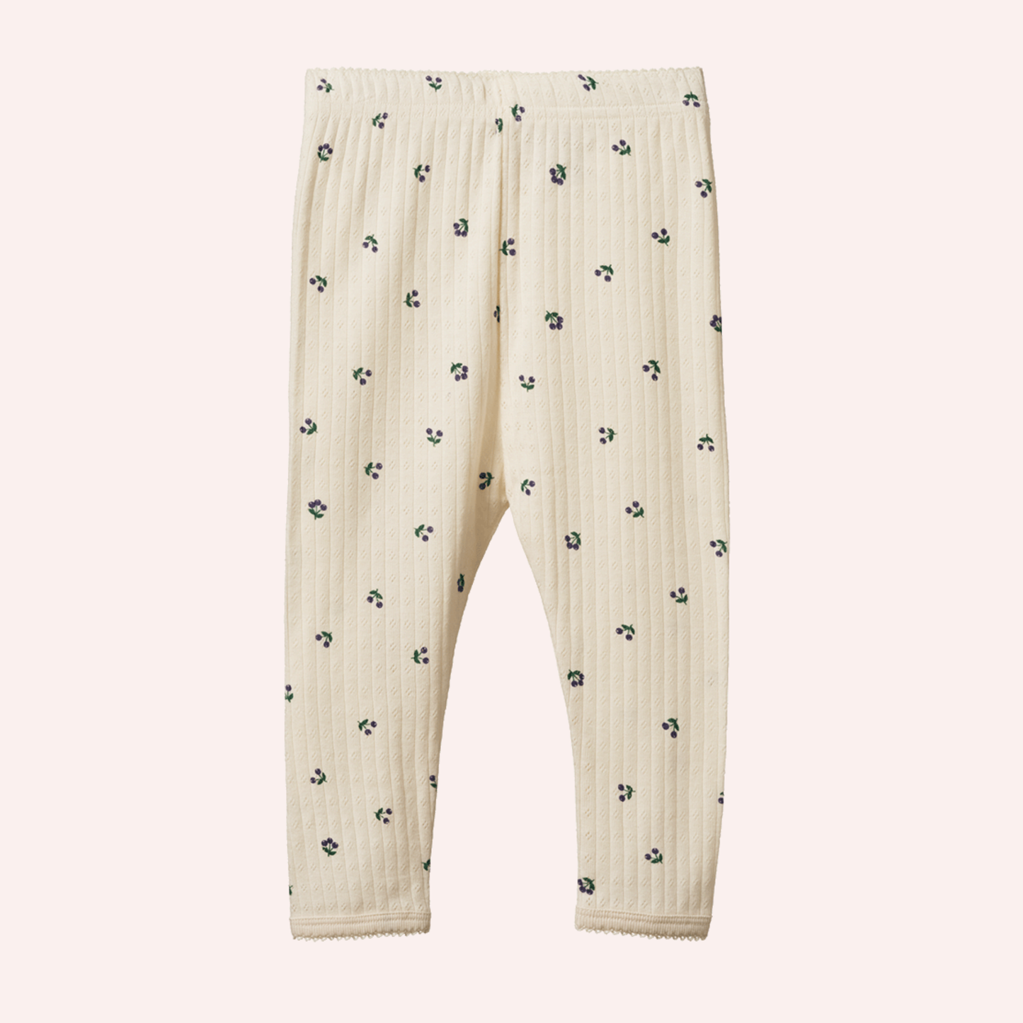 Long Sleeve Pyjamas Set Pointelle - Winter Berry Print