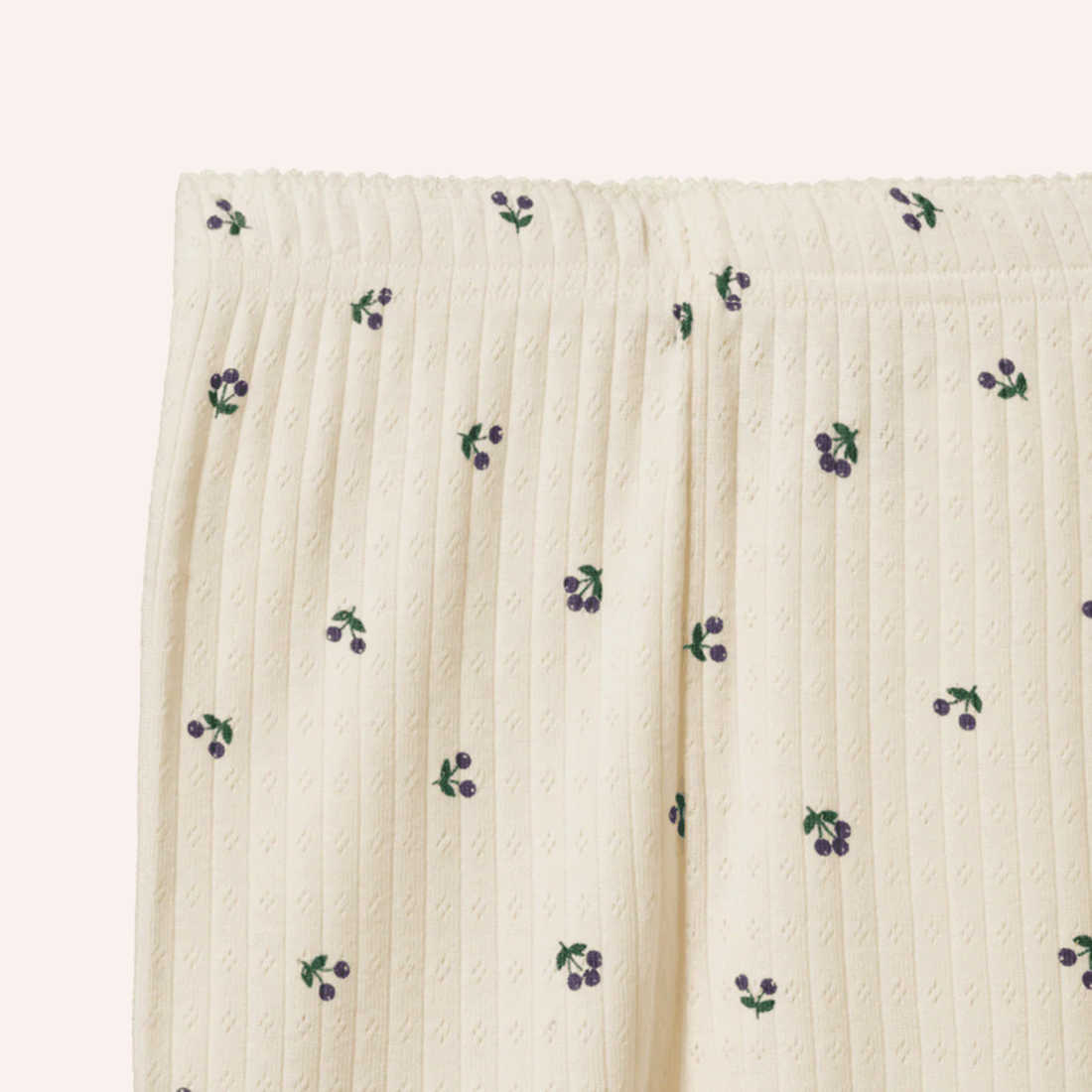Long Sleeve Pyjamas Set Pointelle - Winter Berry Print