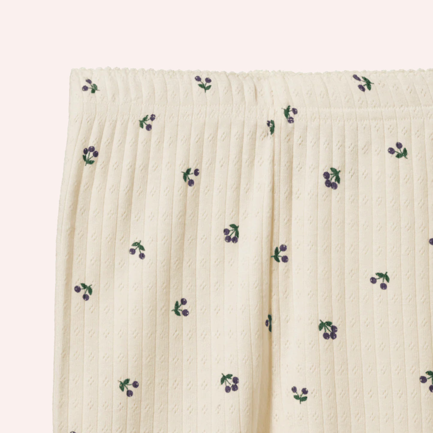 Long Sleeve Pyjamas Set Pointelle - Winter Berry Print
