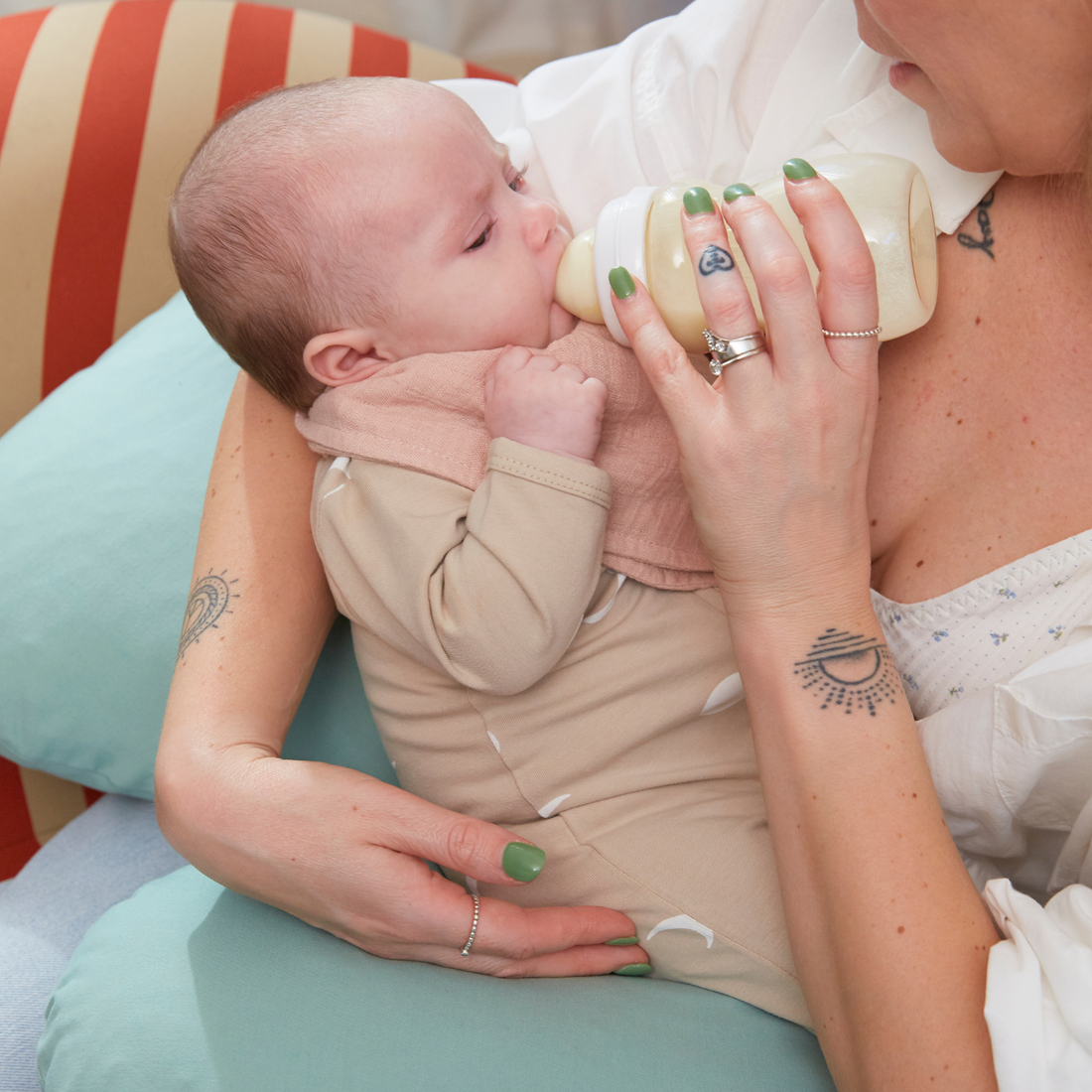 Bottle Feed Baby Holding Bottle At Months Premium PPSU Months