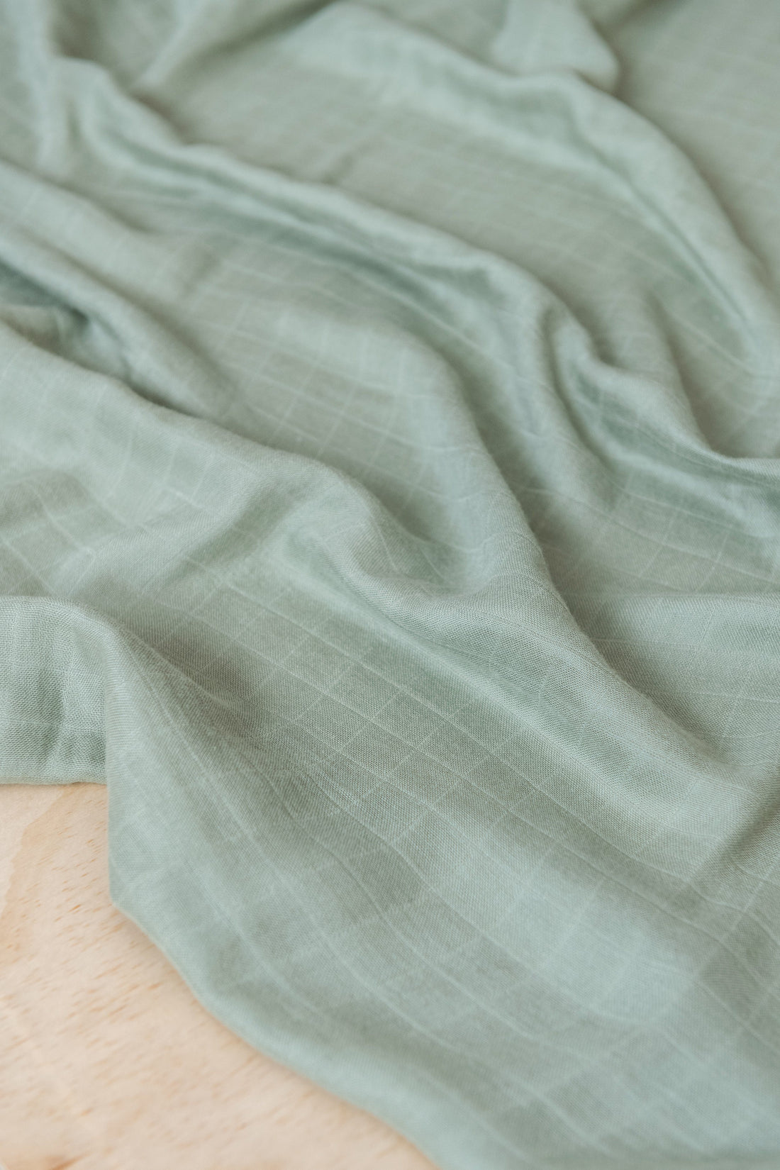 Organic Cotton & Bamboo Muslin Swaddle - Sage