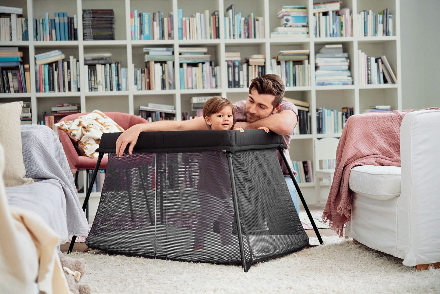 Travel Portable Cot - Black Mesh