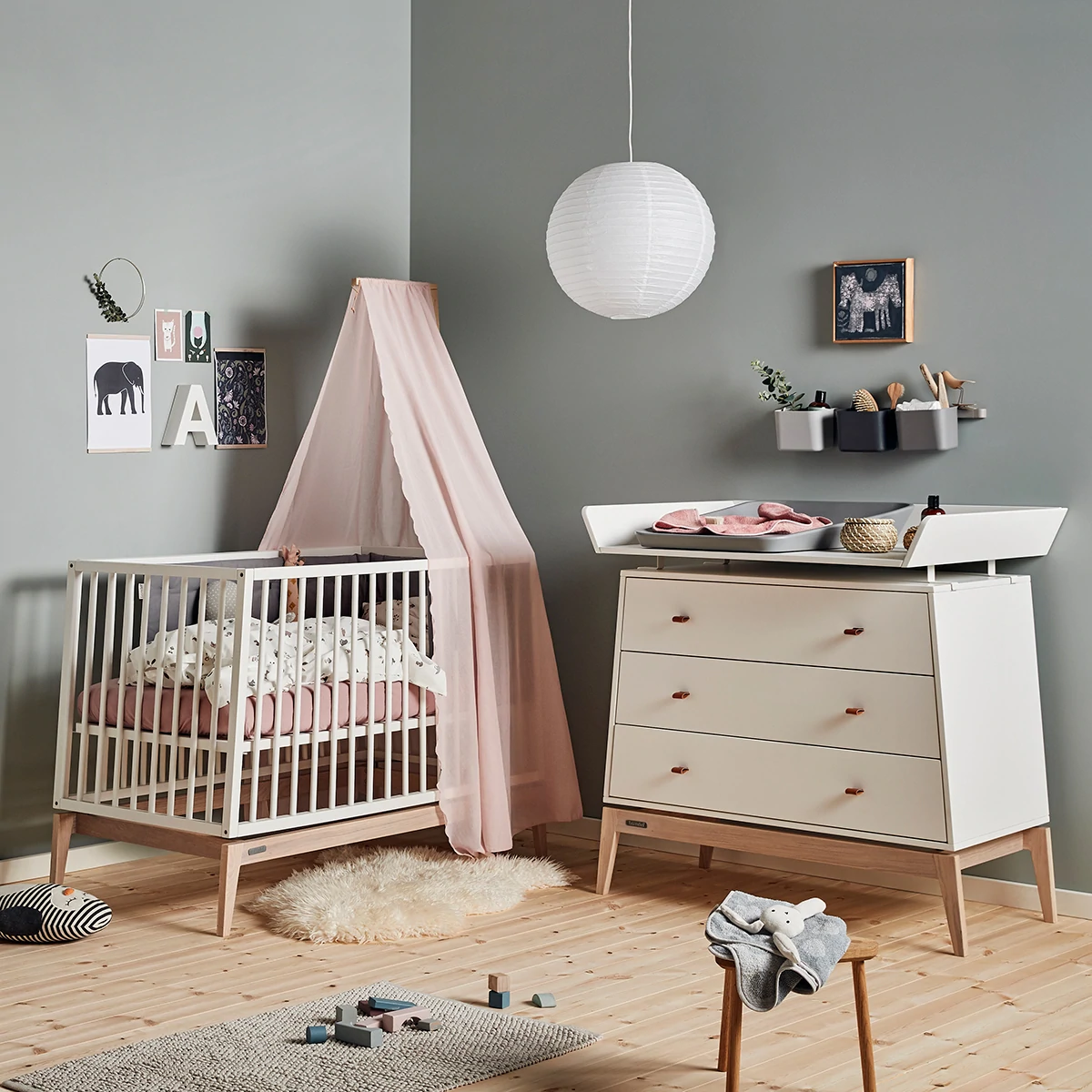 Luna Baby Cot - White 140cm